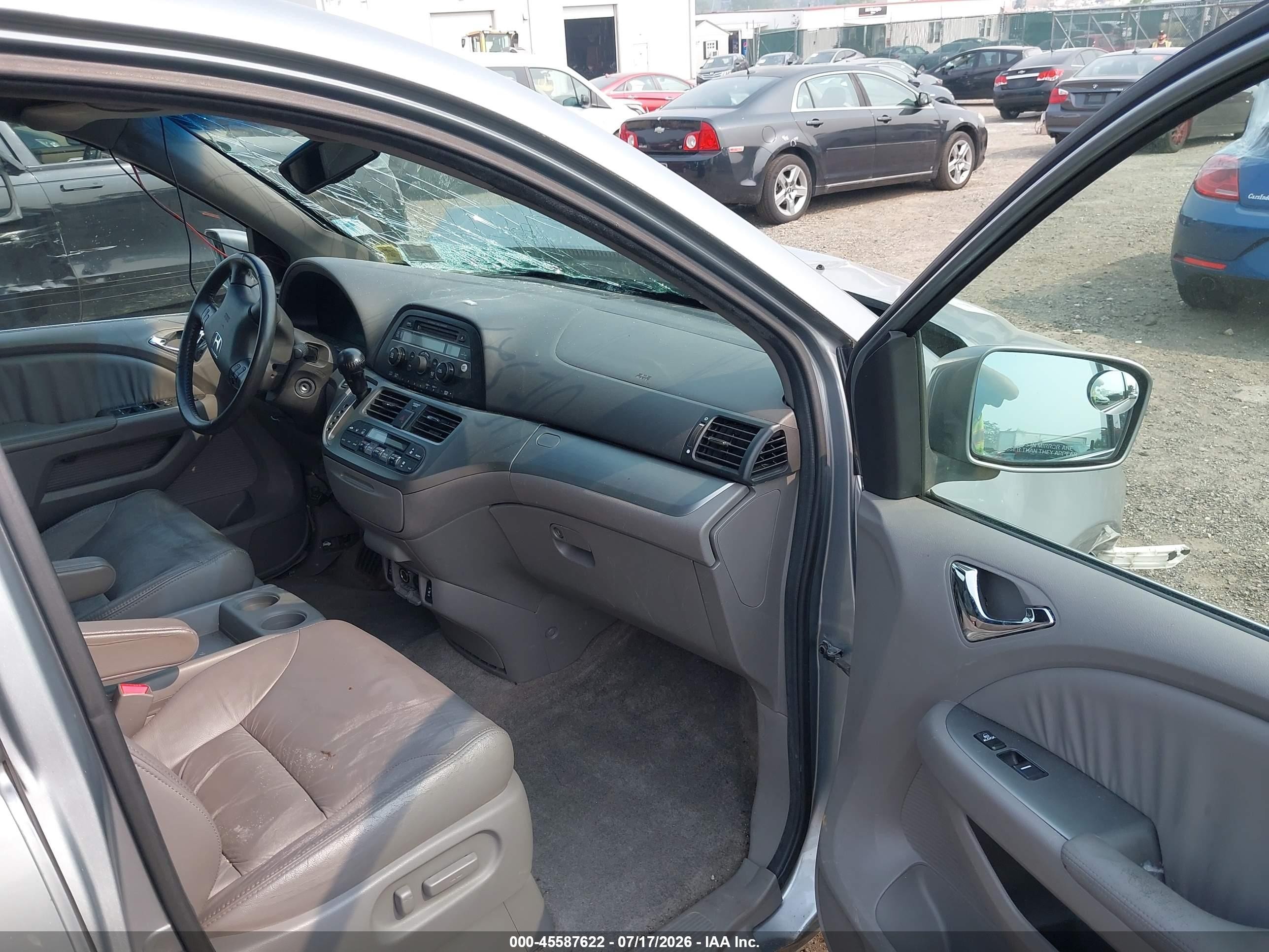 2009 Honda Odyssey Ex-l Silver vin: 5FNRL38619B042295