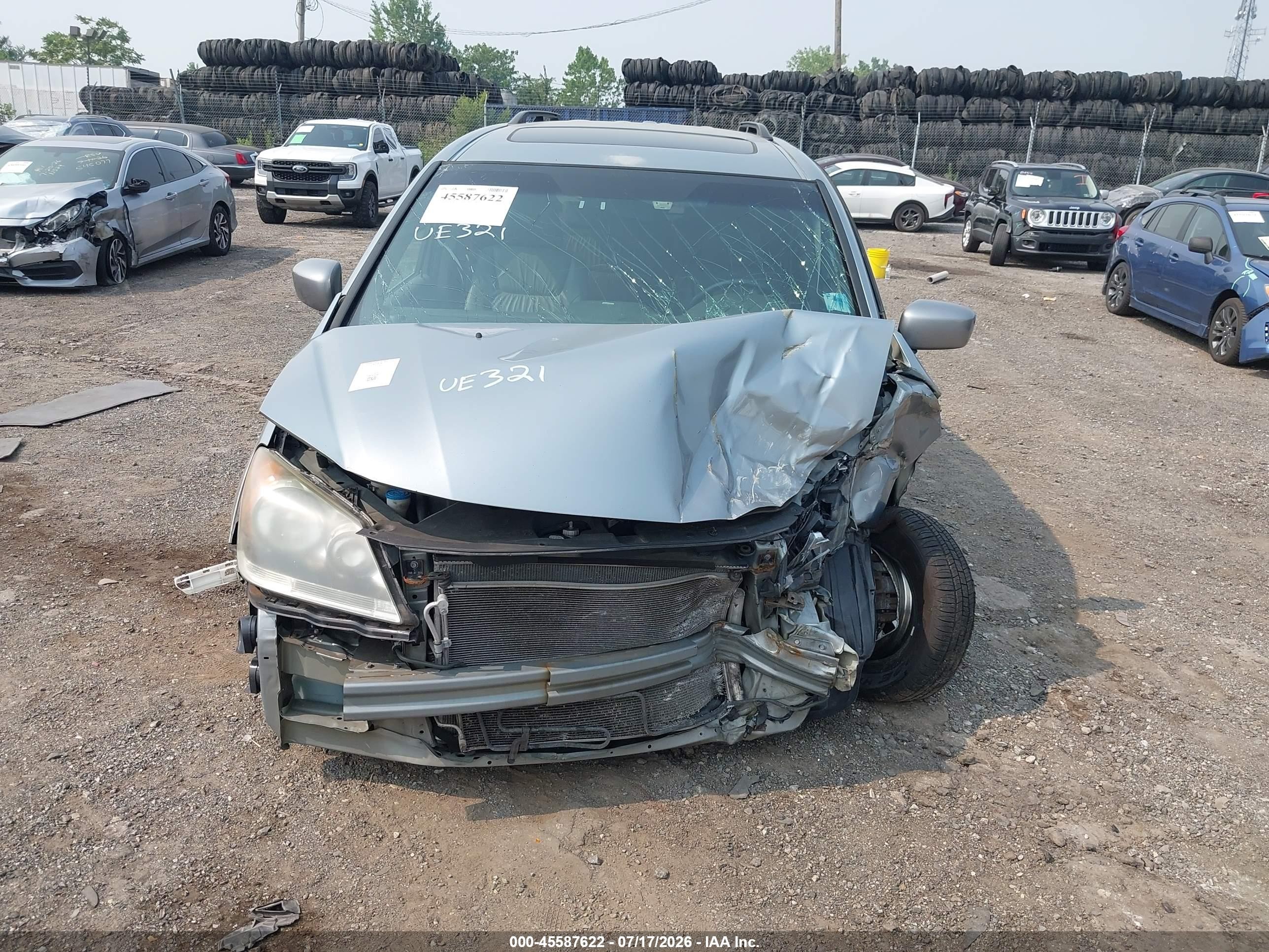 2009 Honda Odyssey Ex-l Silver vin: 5FNRL38619B042295