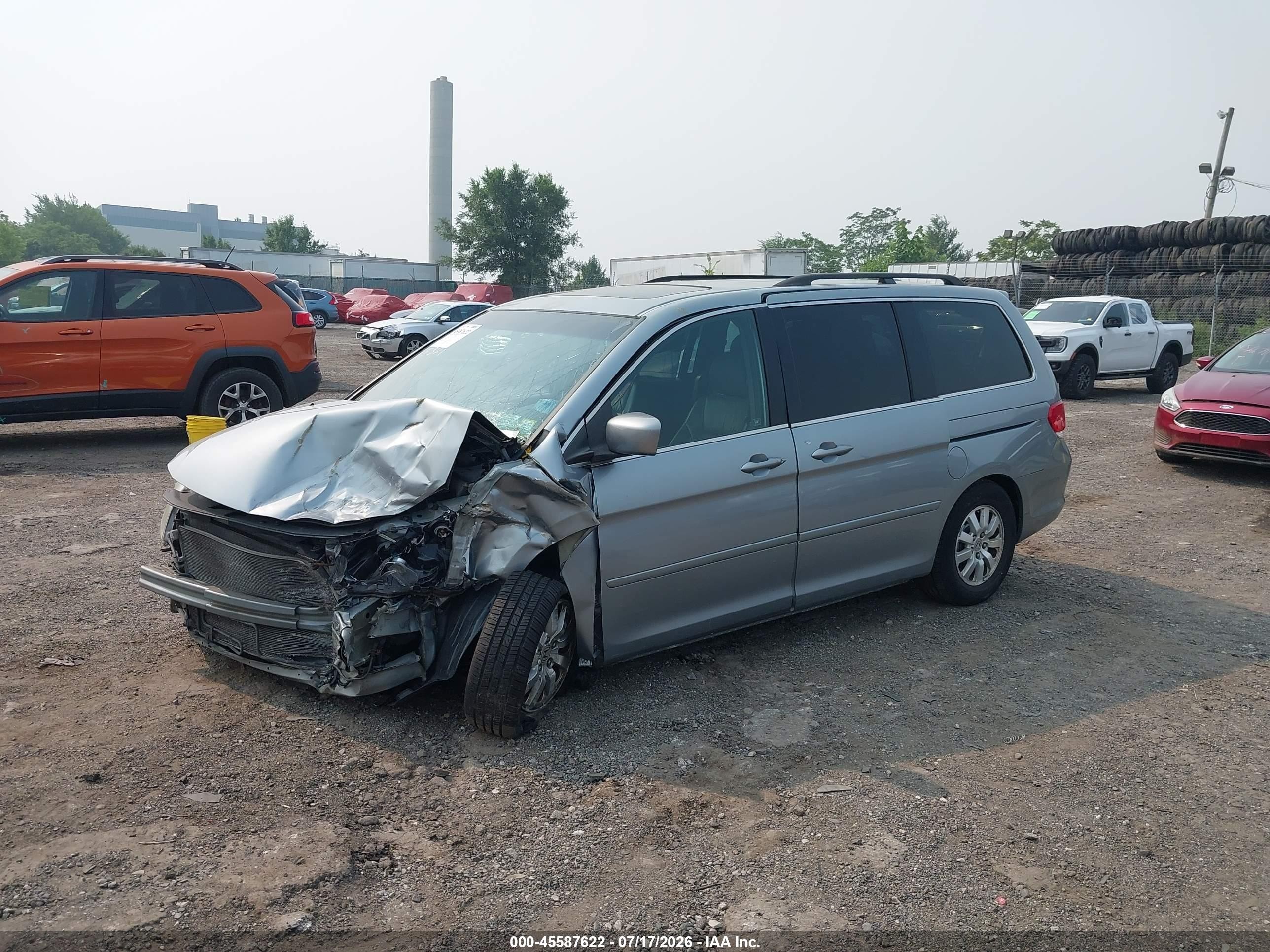 2009 Honda Odyssey Ex-l Silver vin: 5FNRL38619B042295