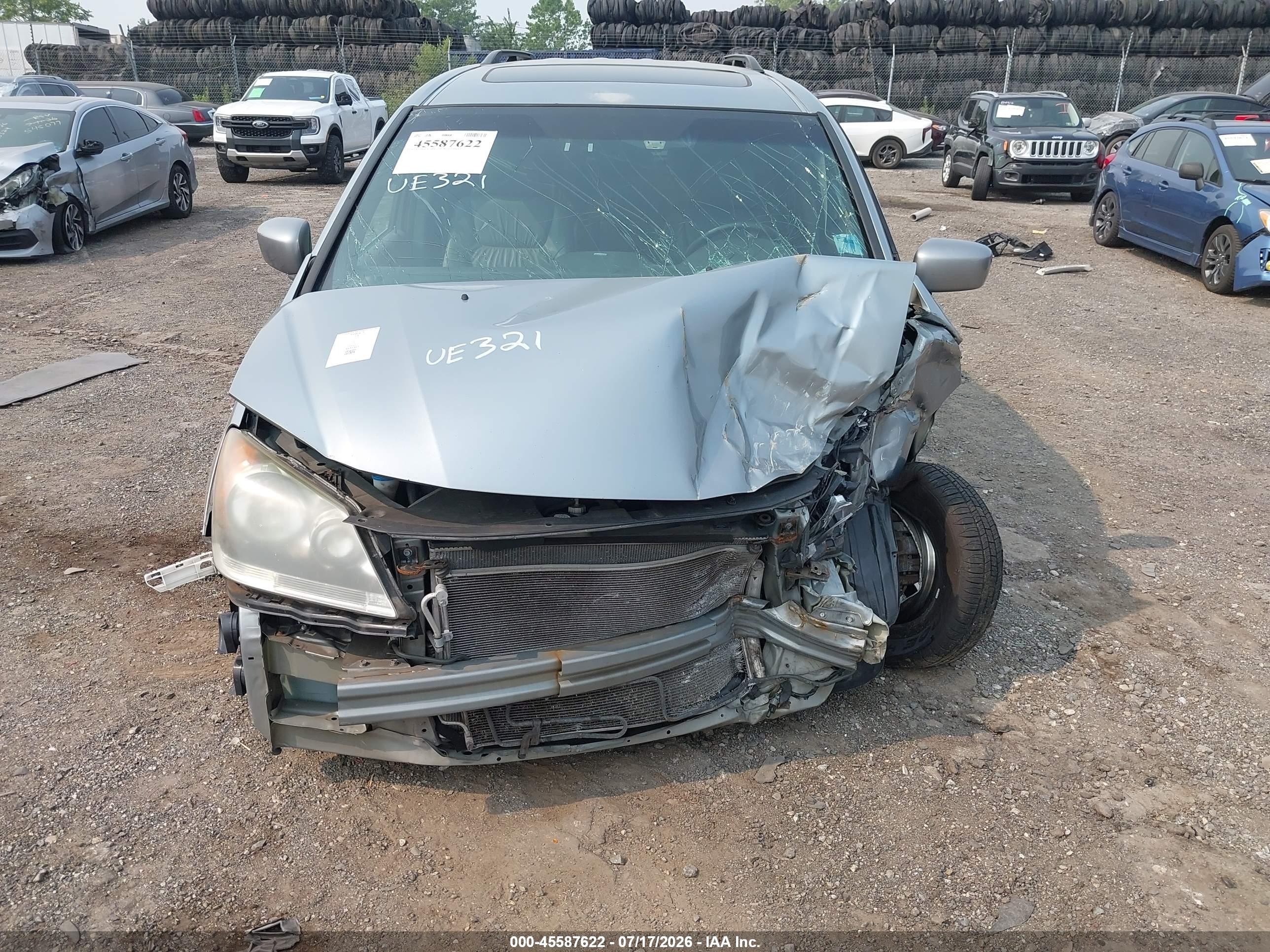 2009 Honda Odyssey Ex-l Silver vin: 5FNRL38619B042295