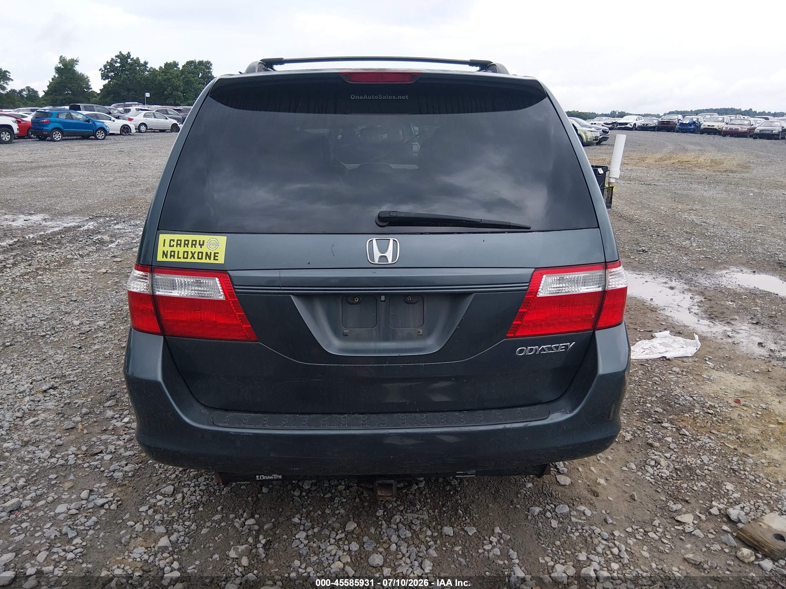 2005 Honda Odyssey Ex-l Gray vin: 5FNRL38625B407514