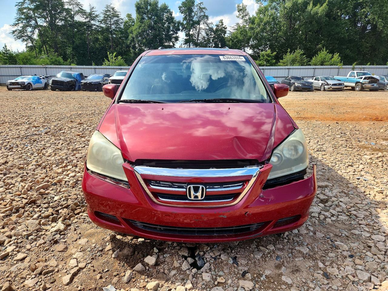 2006 Honda Odyssey Exl Red vin: 5FNRL38626B432592