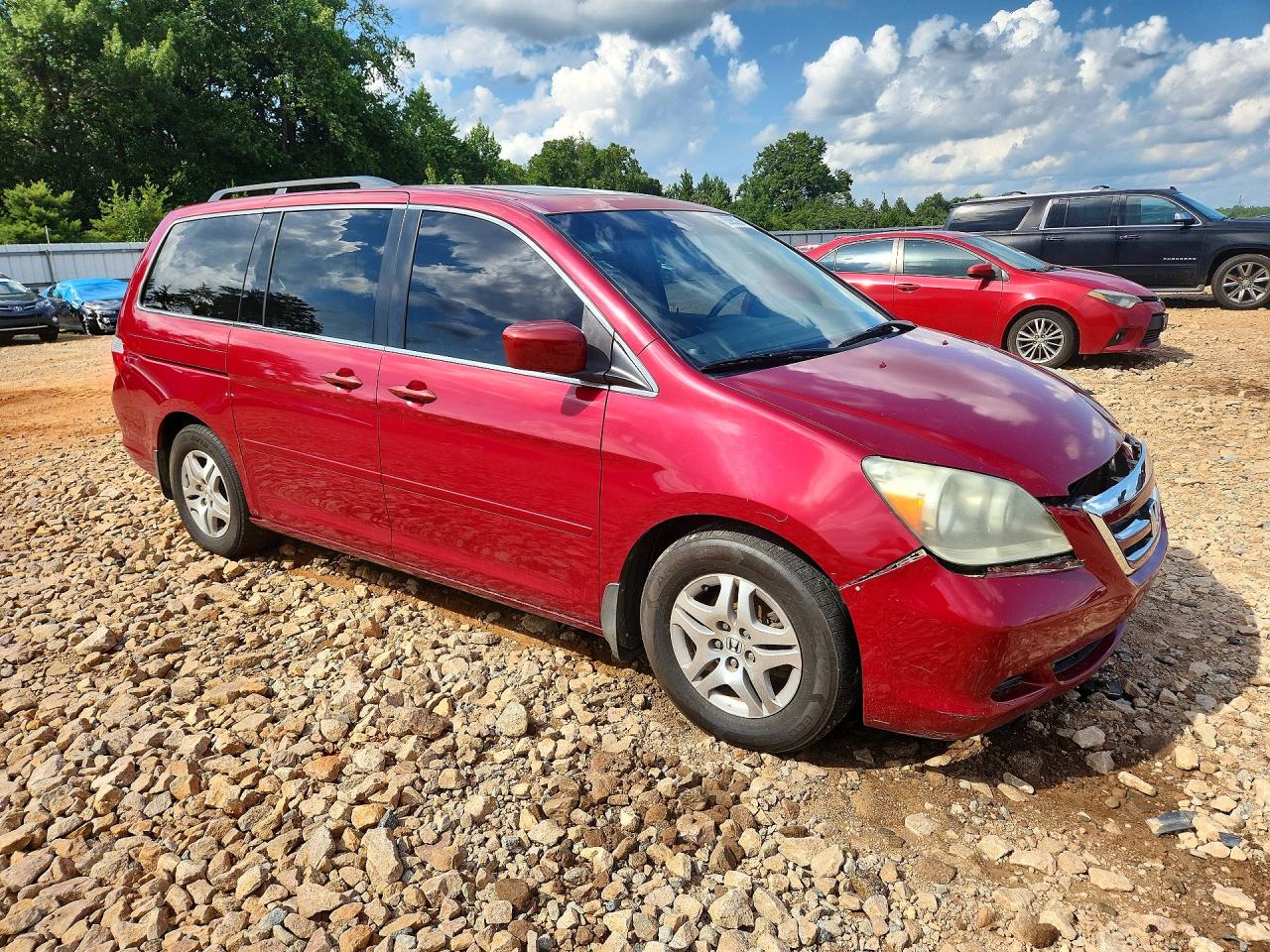 2006 Honda Odyssey Exl Red vin: 5FNRL38626B432592