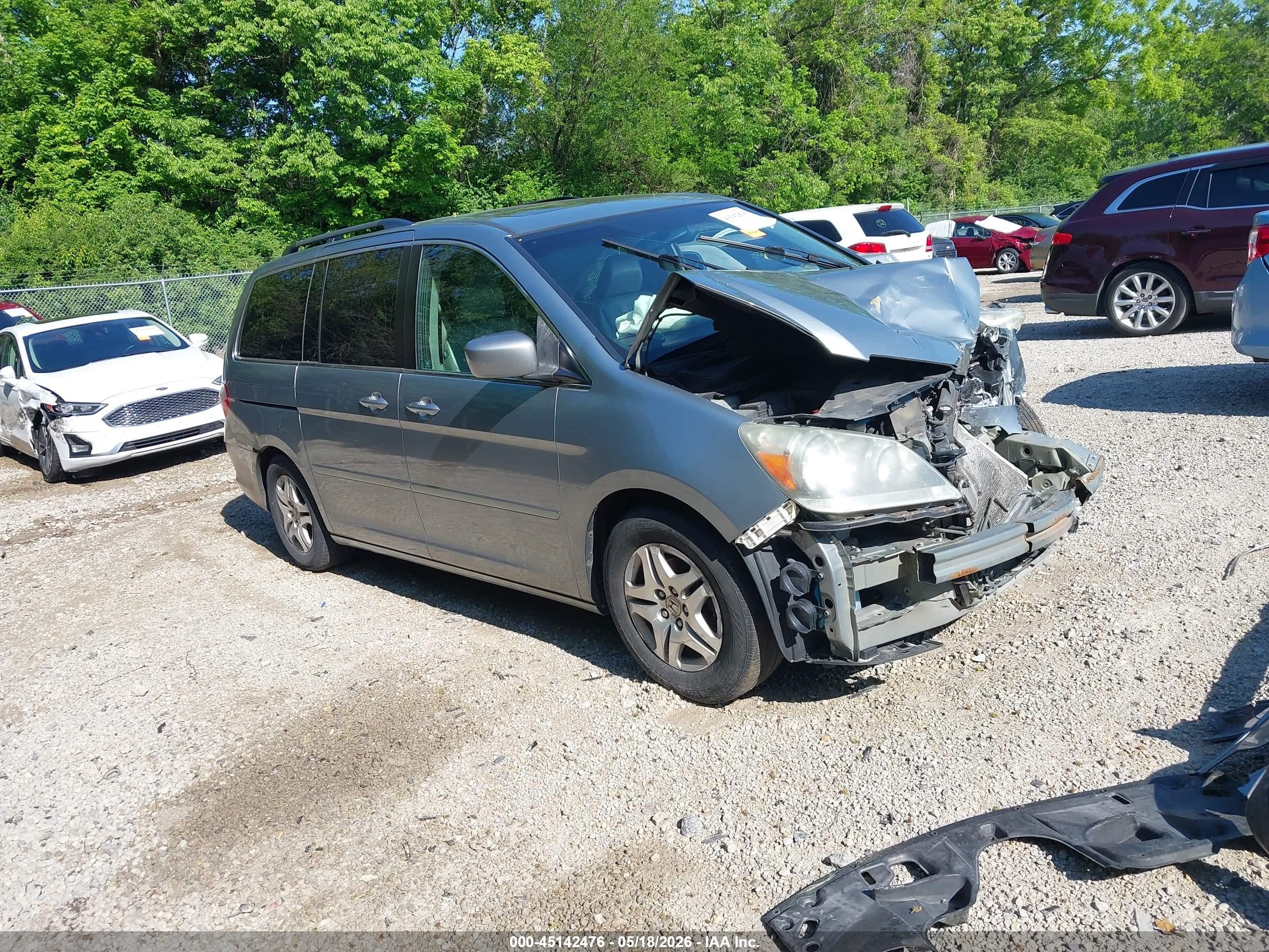 2007 Honda Odyssey Ex-l Light Blue vin: 5FNRL38627B075805