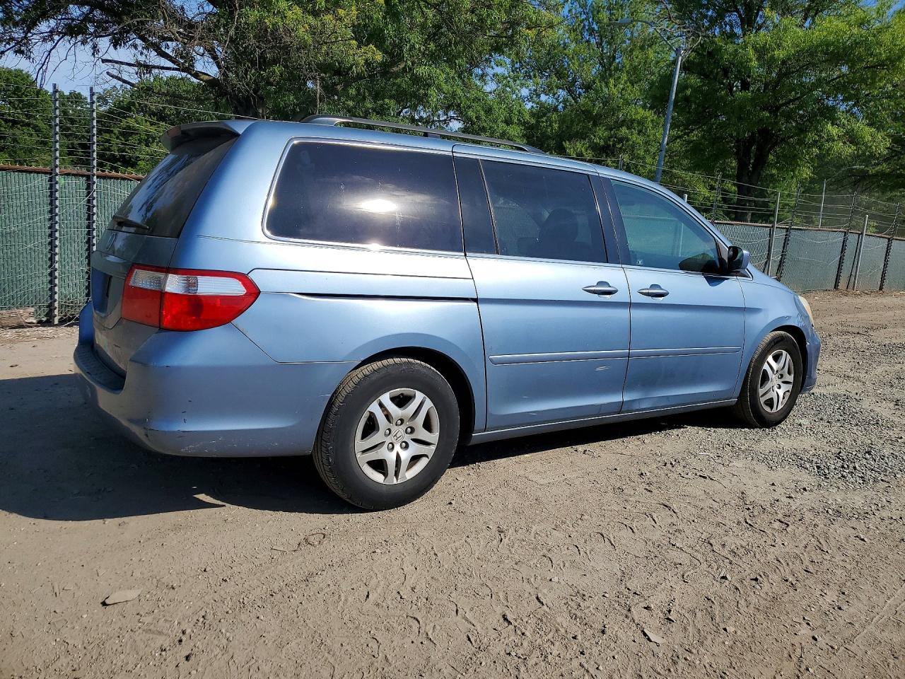2007 Honda Odyssey Exl Синий vin: 5FNRL38627B095617