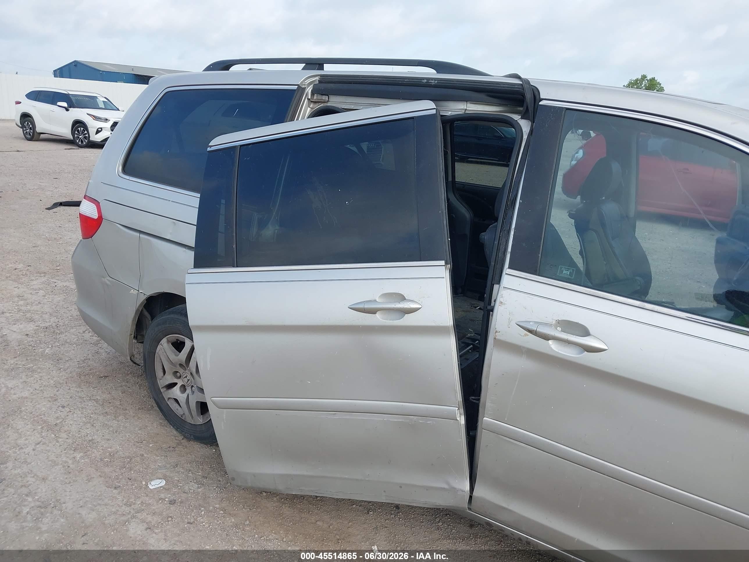 2007 Honda Odyssey Ex-l Серый vin: 5FNRL38627B455856