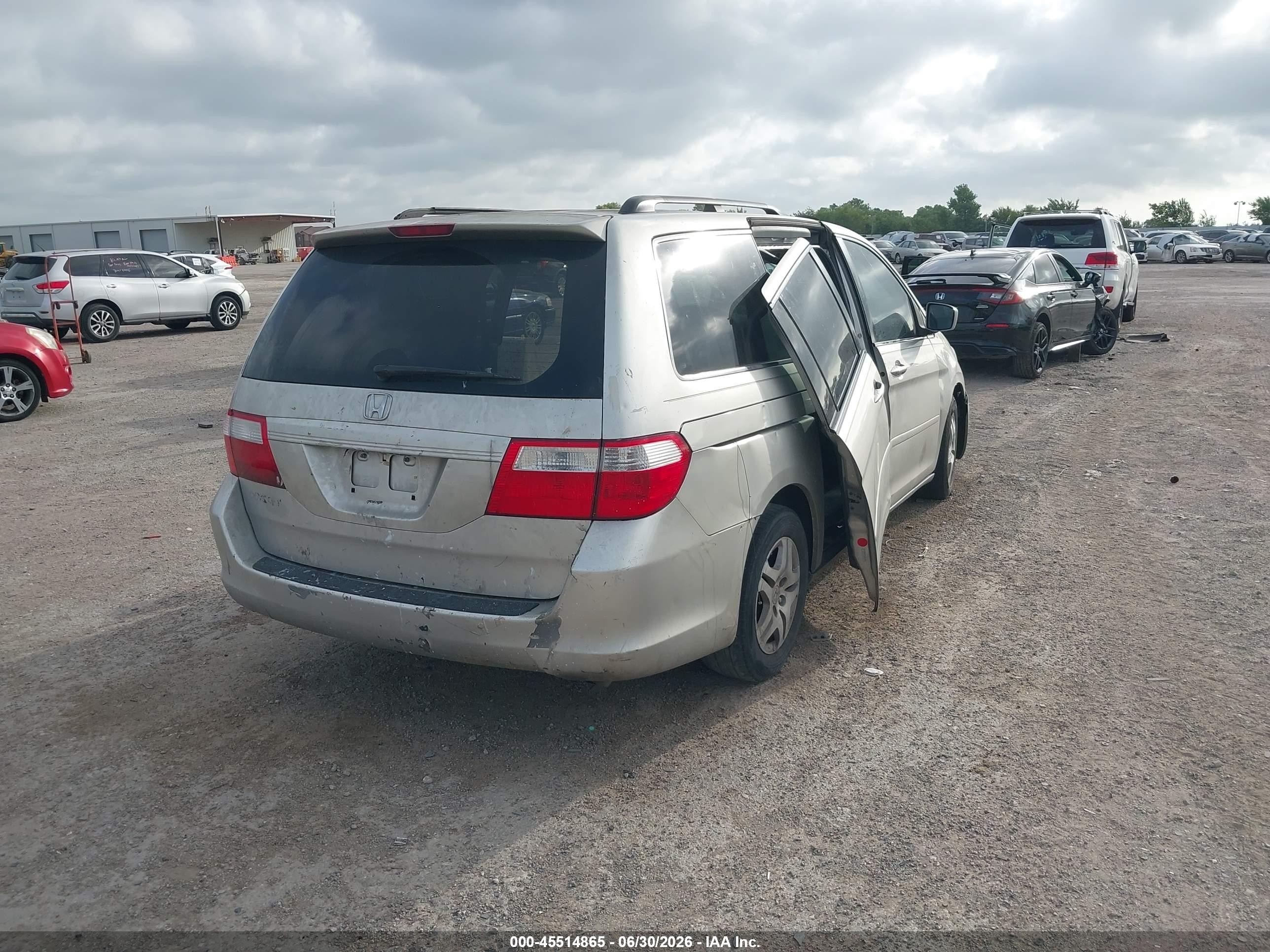 2007 Honda Odyssey Ex-l Серый vin: 5FNRL38627B455856