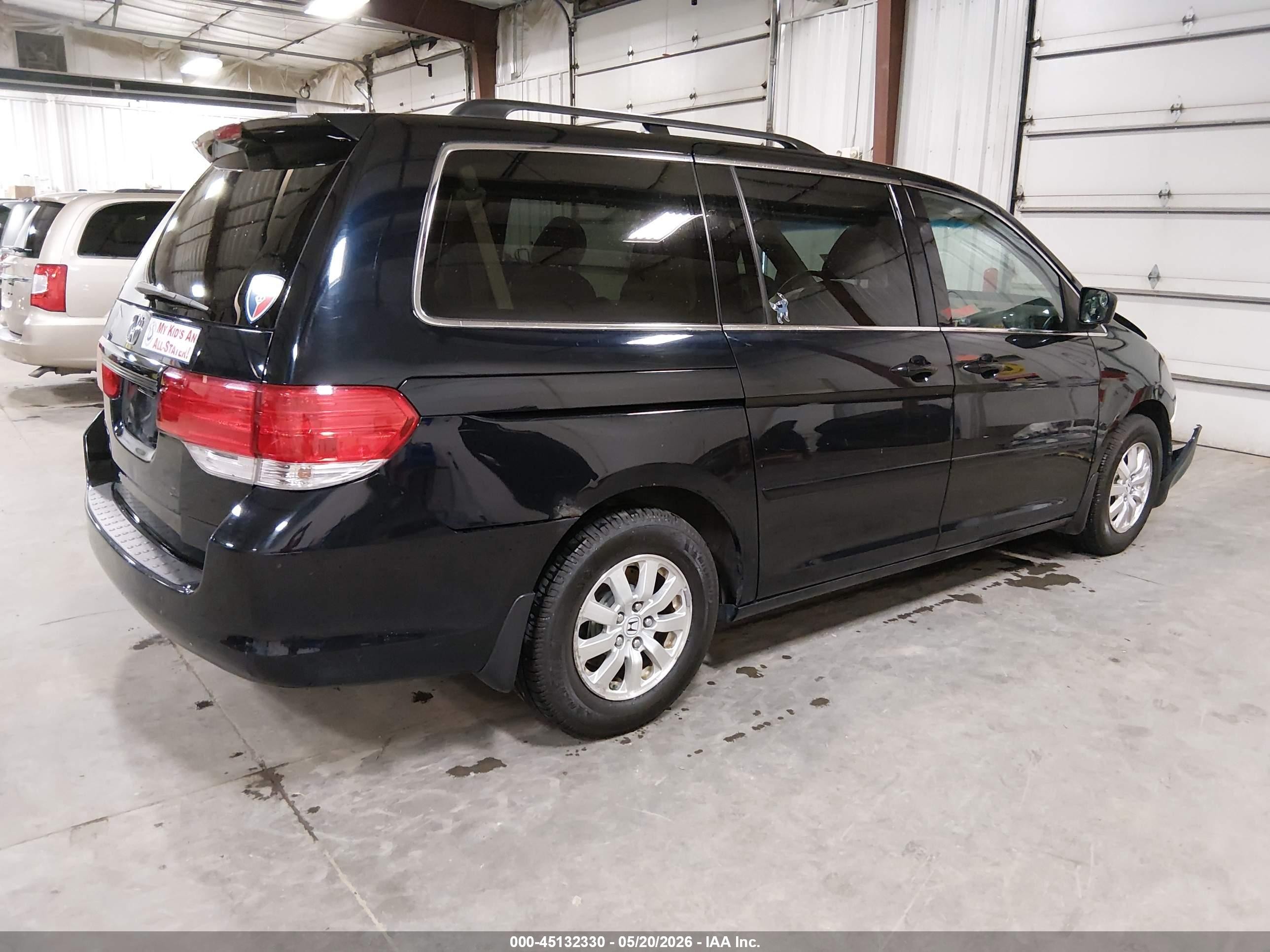 2008 Honda Odyssey Ex-l Black vin: 5FNRL38628B030266