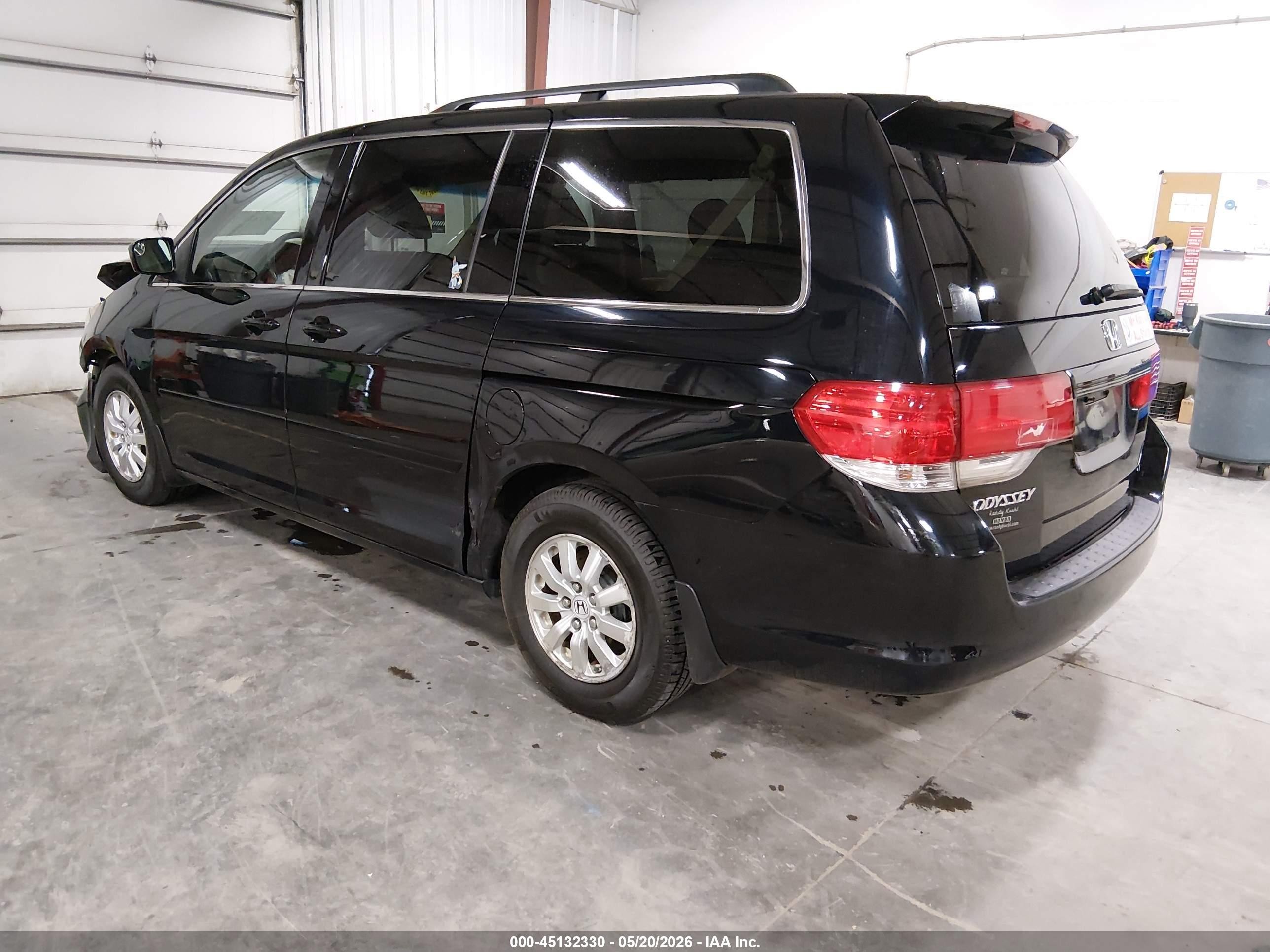 2008 Honda Odyssey Ex-l Black vin: 5FNRL38628B030266