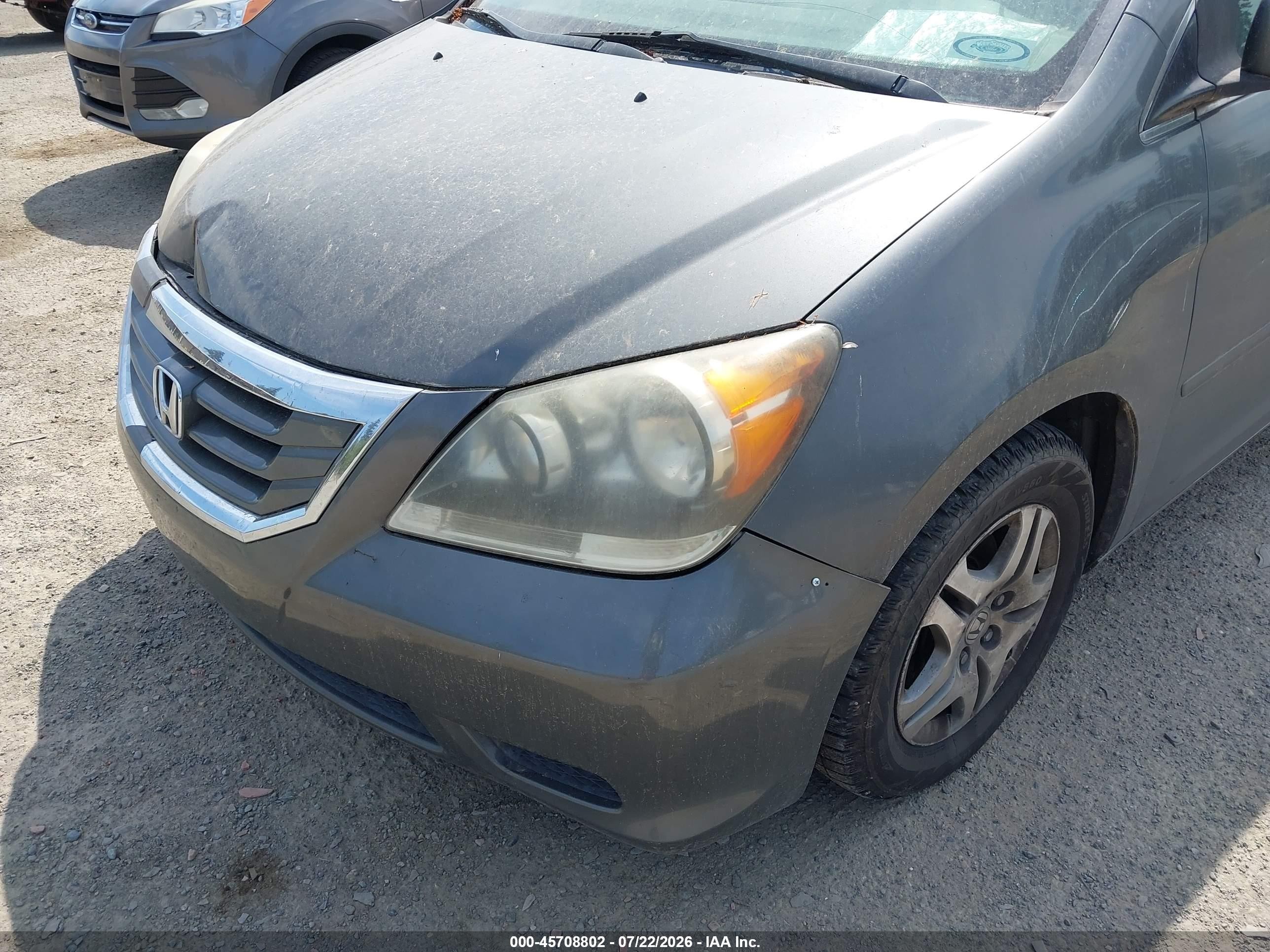2008 Honda Odyssey Ex-l Gray vin: 5FNRL38628B077801