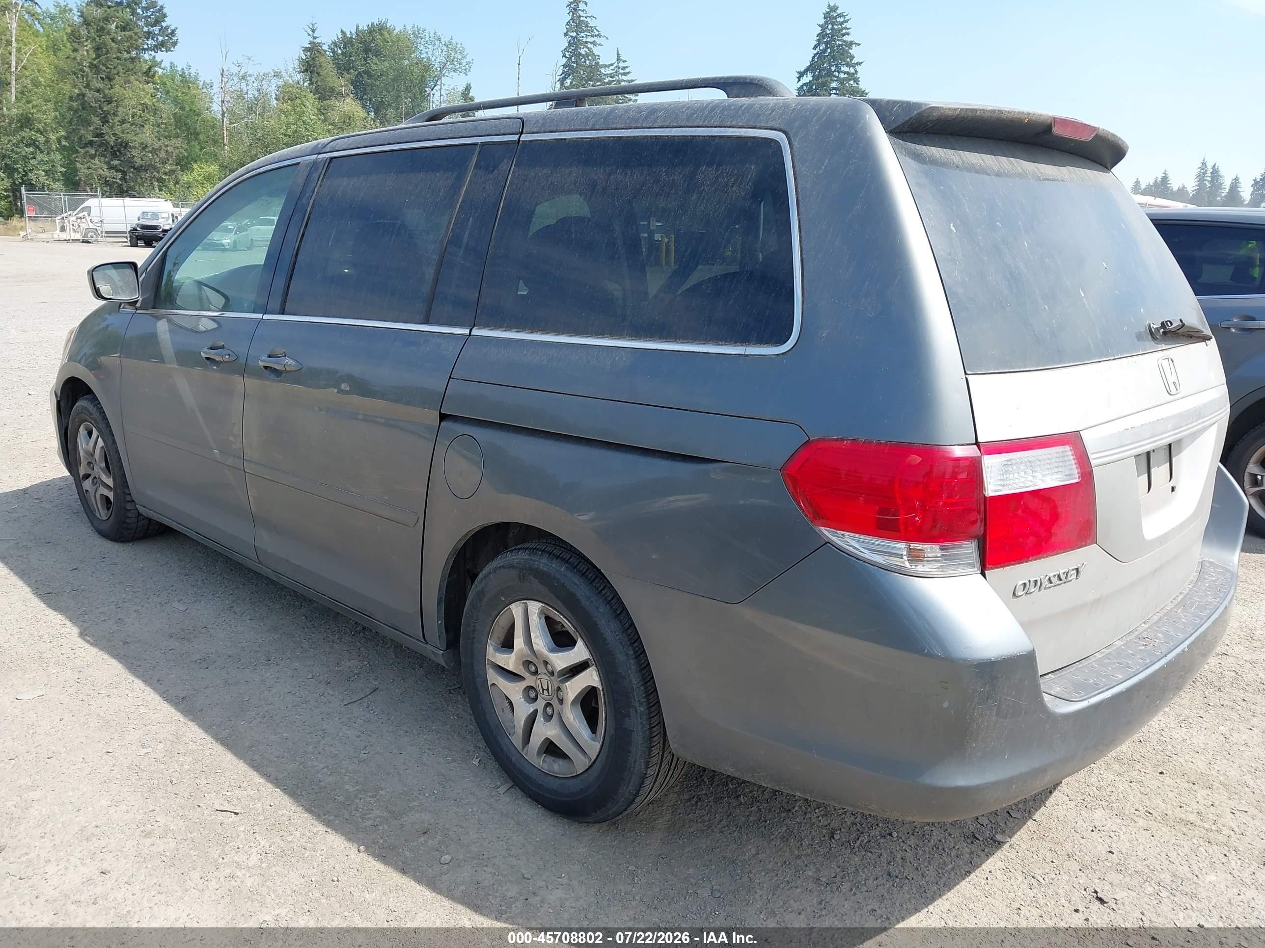 2008 Honda Odyssey Ex-l Gray vin: 5FNRL38628B077801