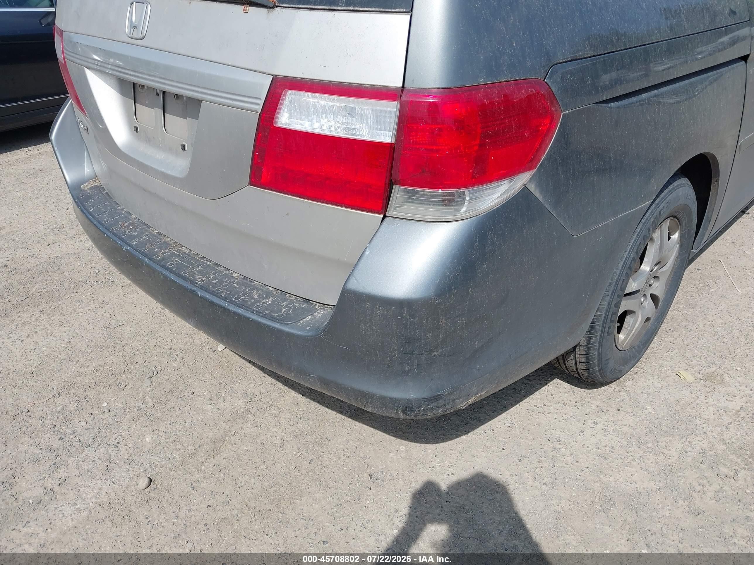 2008 Honda Odyssey Ex-l Gray vin: 5FNRL38628B077801