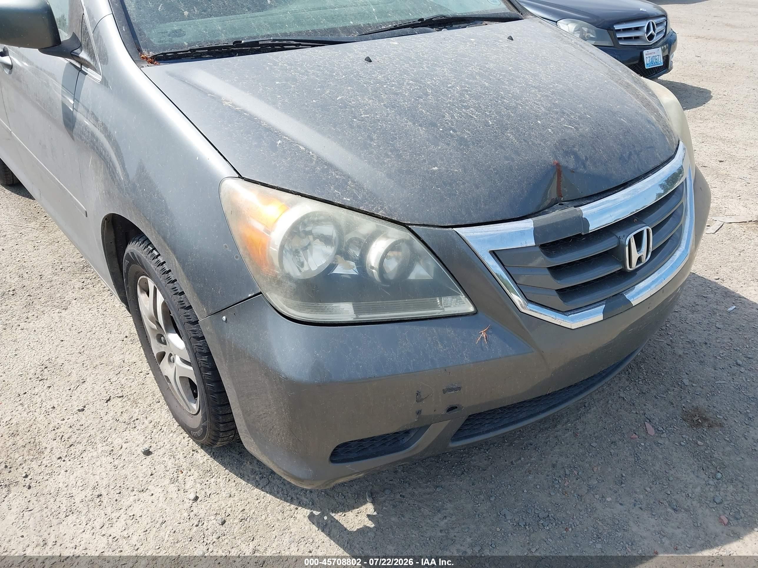 2008 Honda Odyssey Ex-l Gray vin: 5FNRL38628B077801