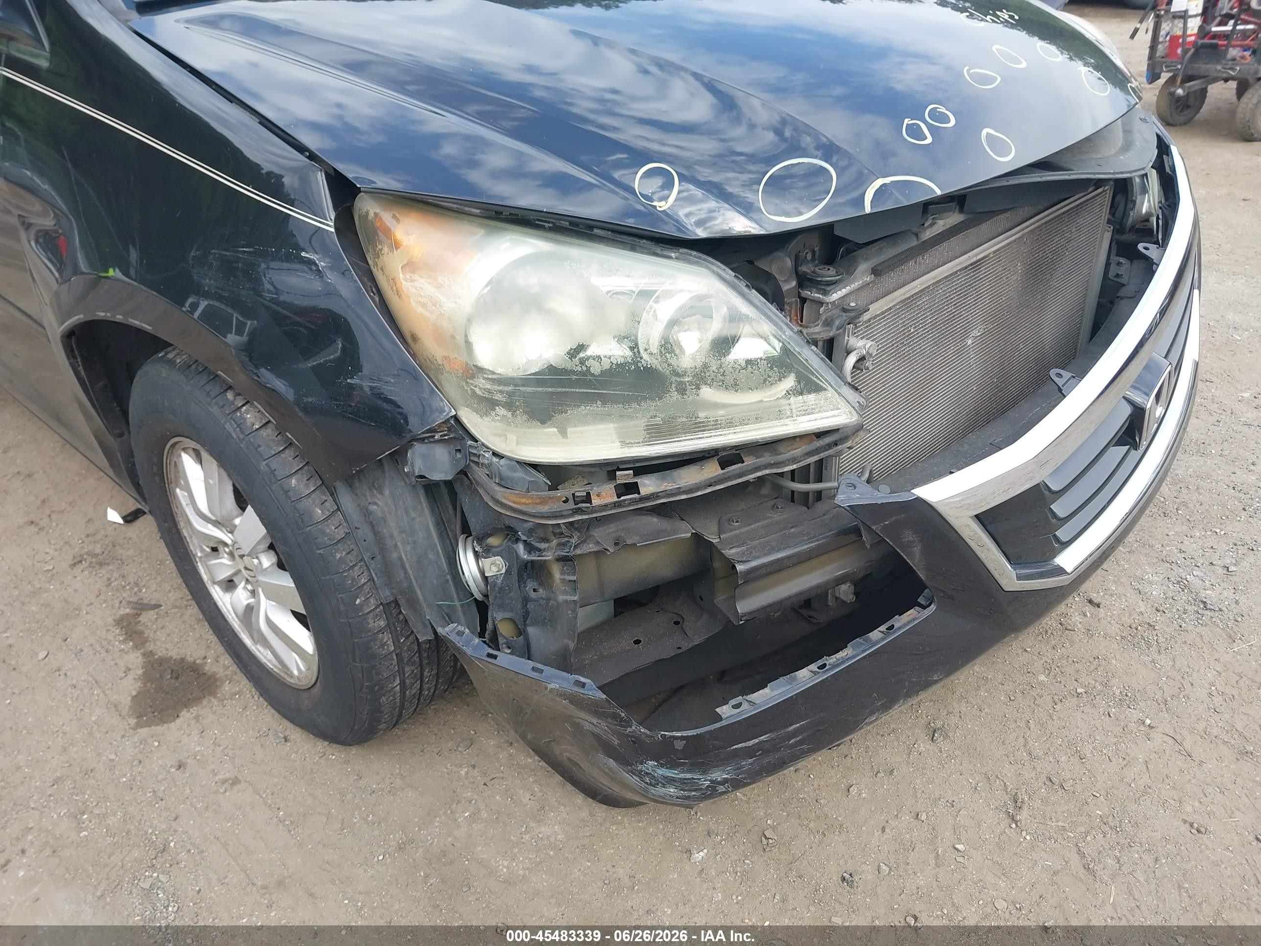 2008 Honda Odyssey Ex-l Black vin: 5FNRL38628B113115