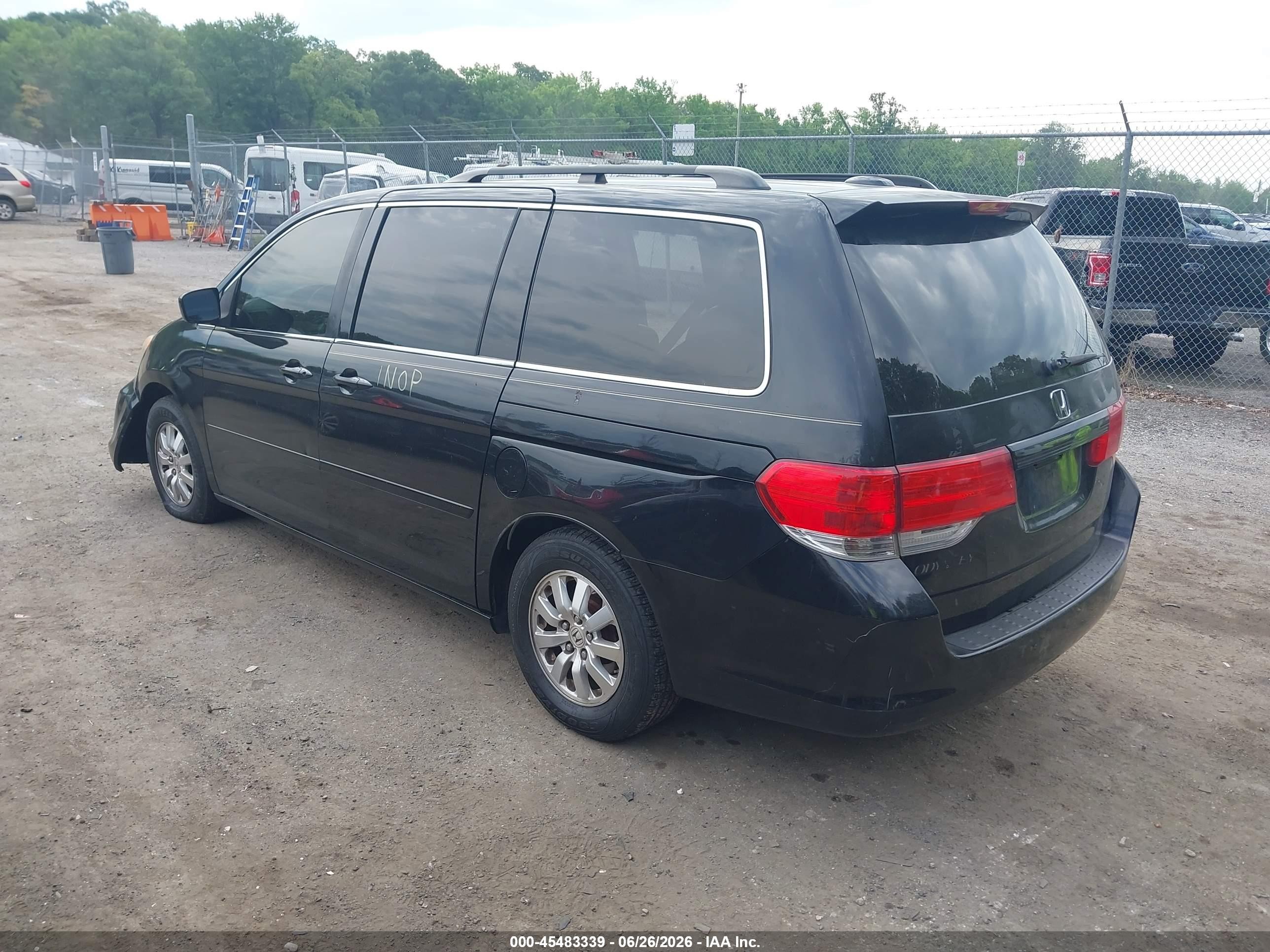 2008 Honda Odyssey Ex-l Black vin: 5FNRL38628B113115