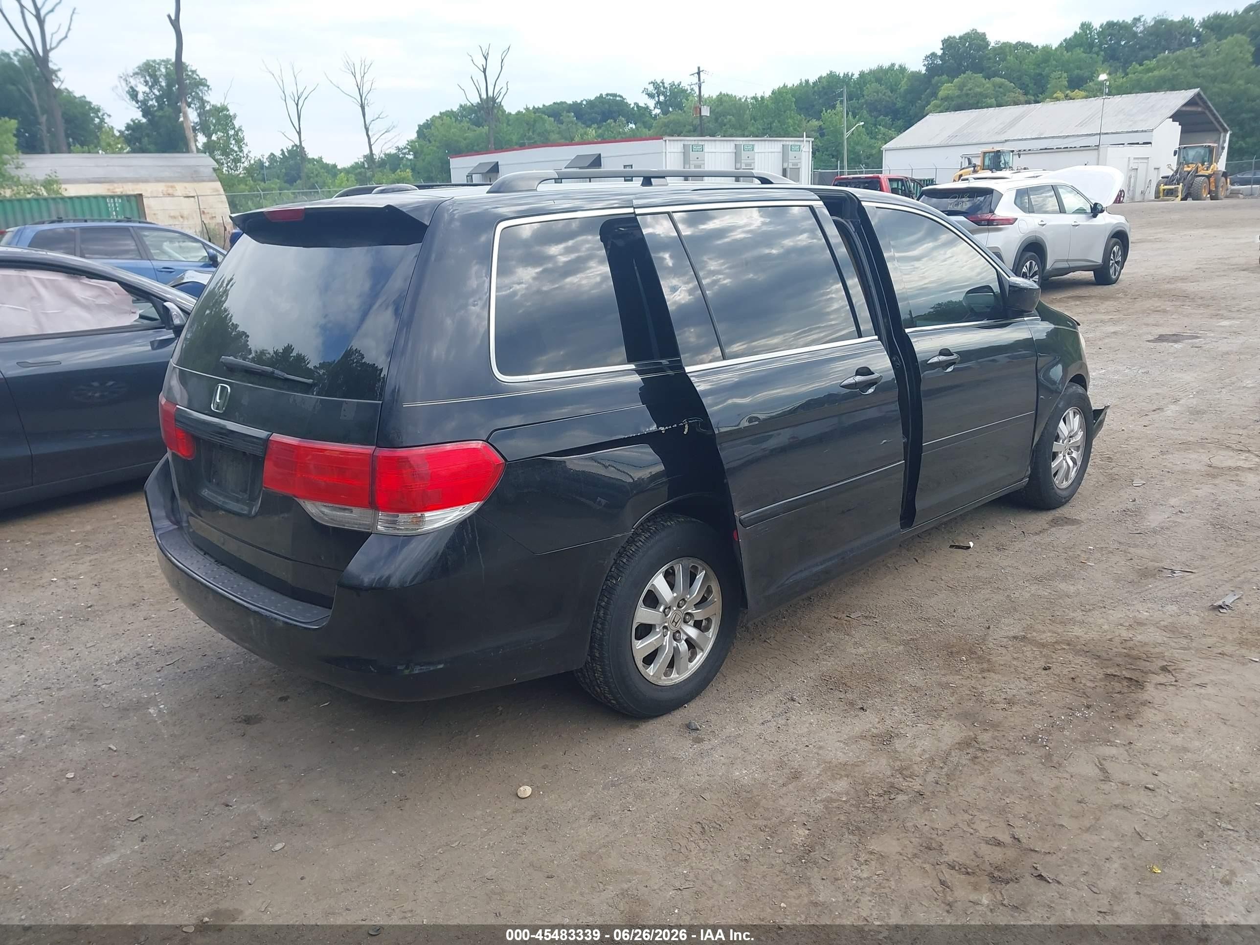 2008 Honda Odyssey Ex-l Black vin: 5FNRL38628B113115