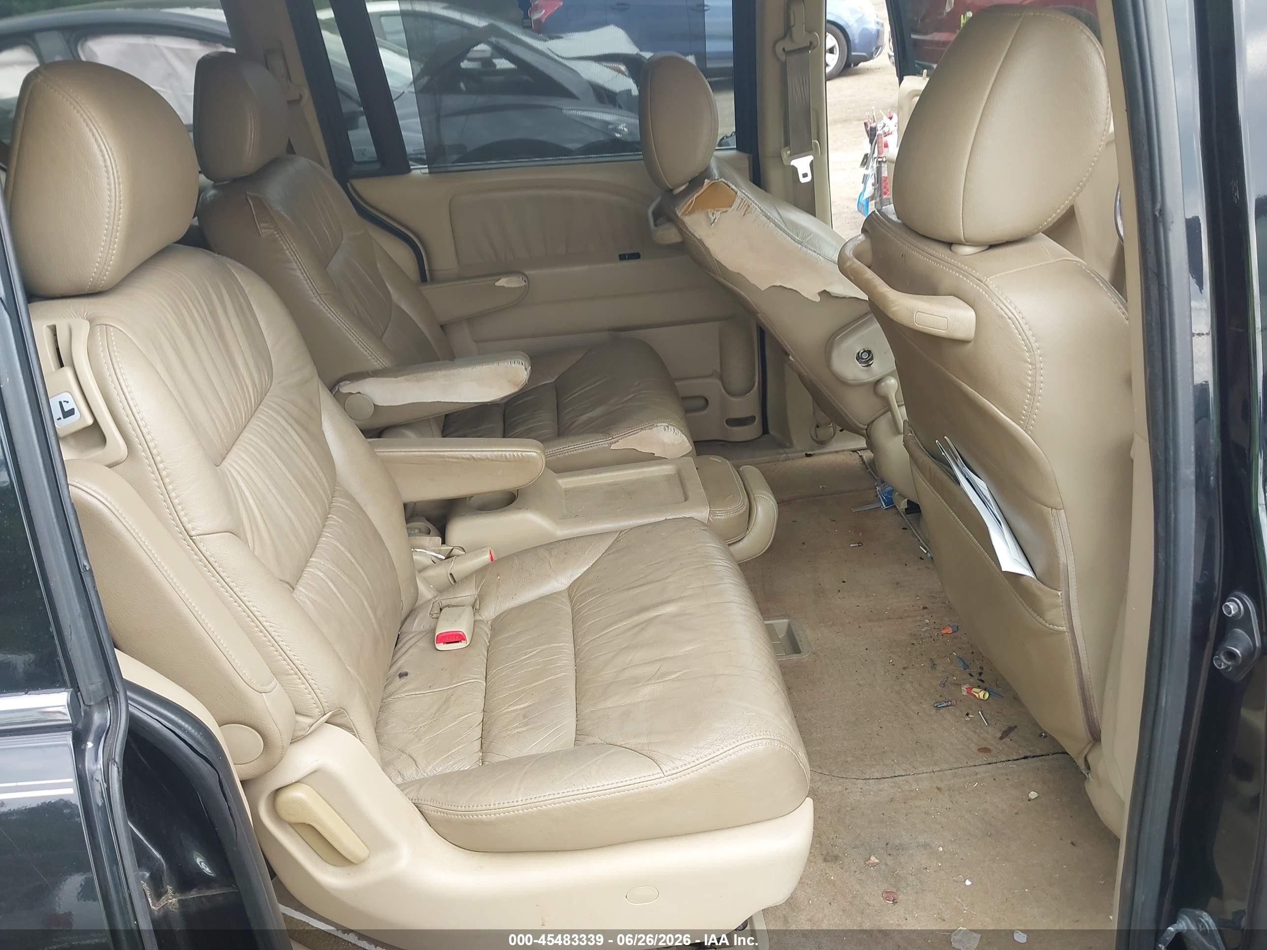 2008 Honda Odyssey Ex-l Black vin: 5FNRL38628B113115