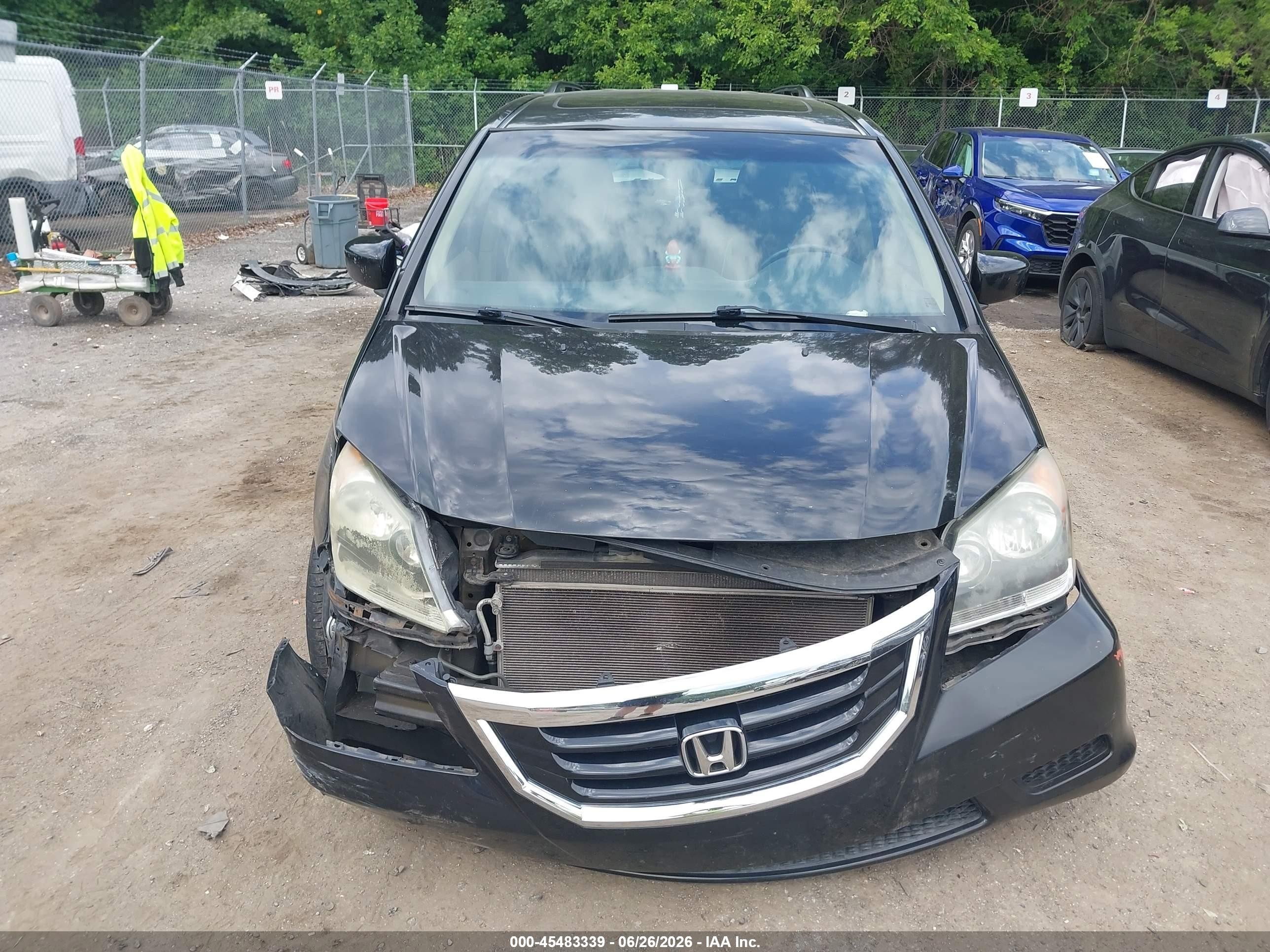 2008 Honda Odyssey Ex-l Black vin: 5FNRL38628B113115
