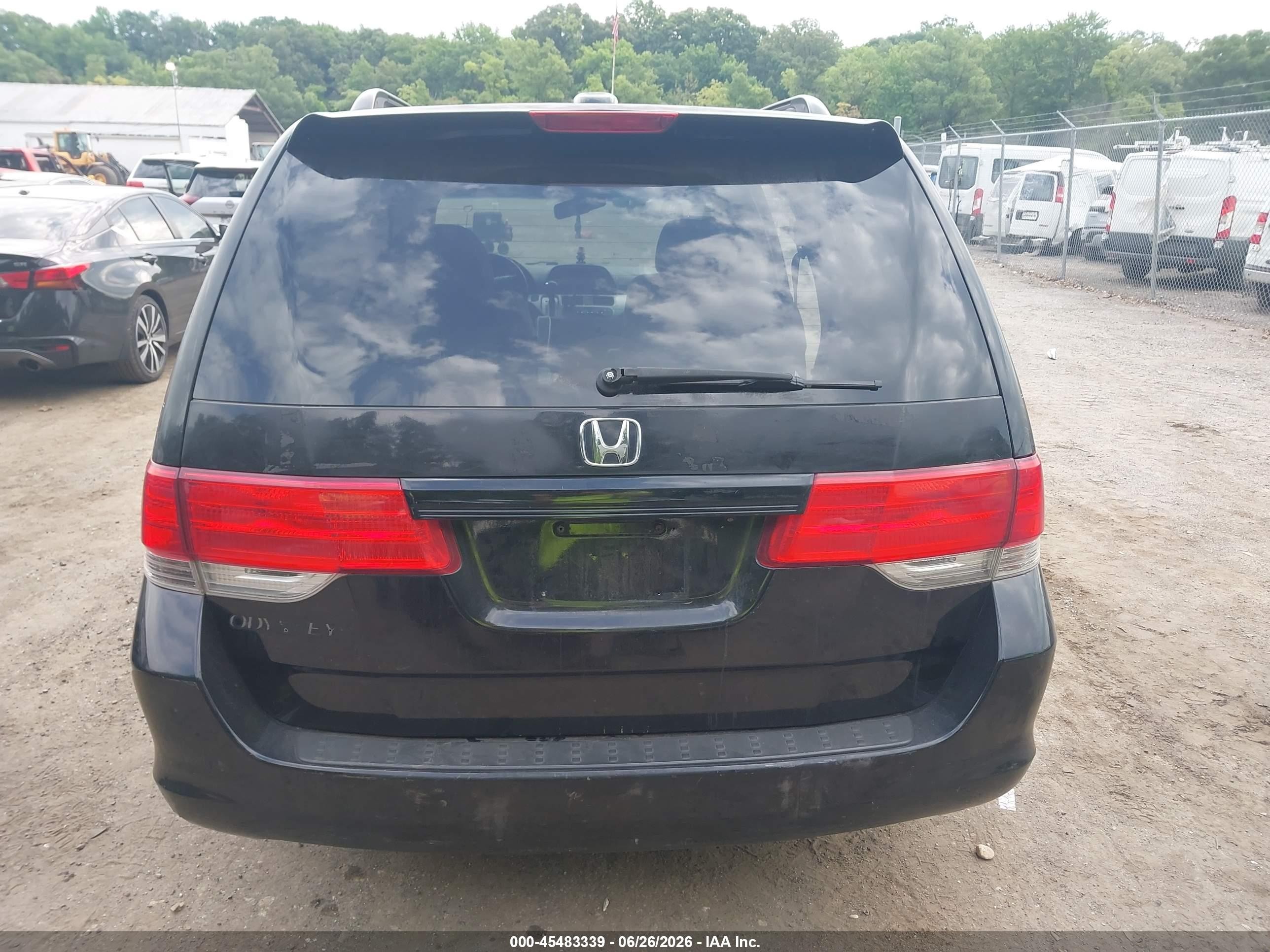 2008 Honda Odyssey Ex-l Black vin: 5FNRL38628B113115