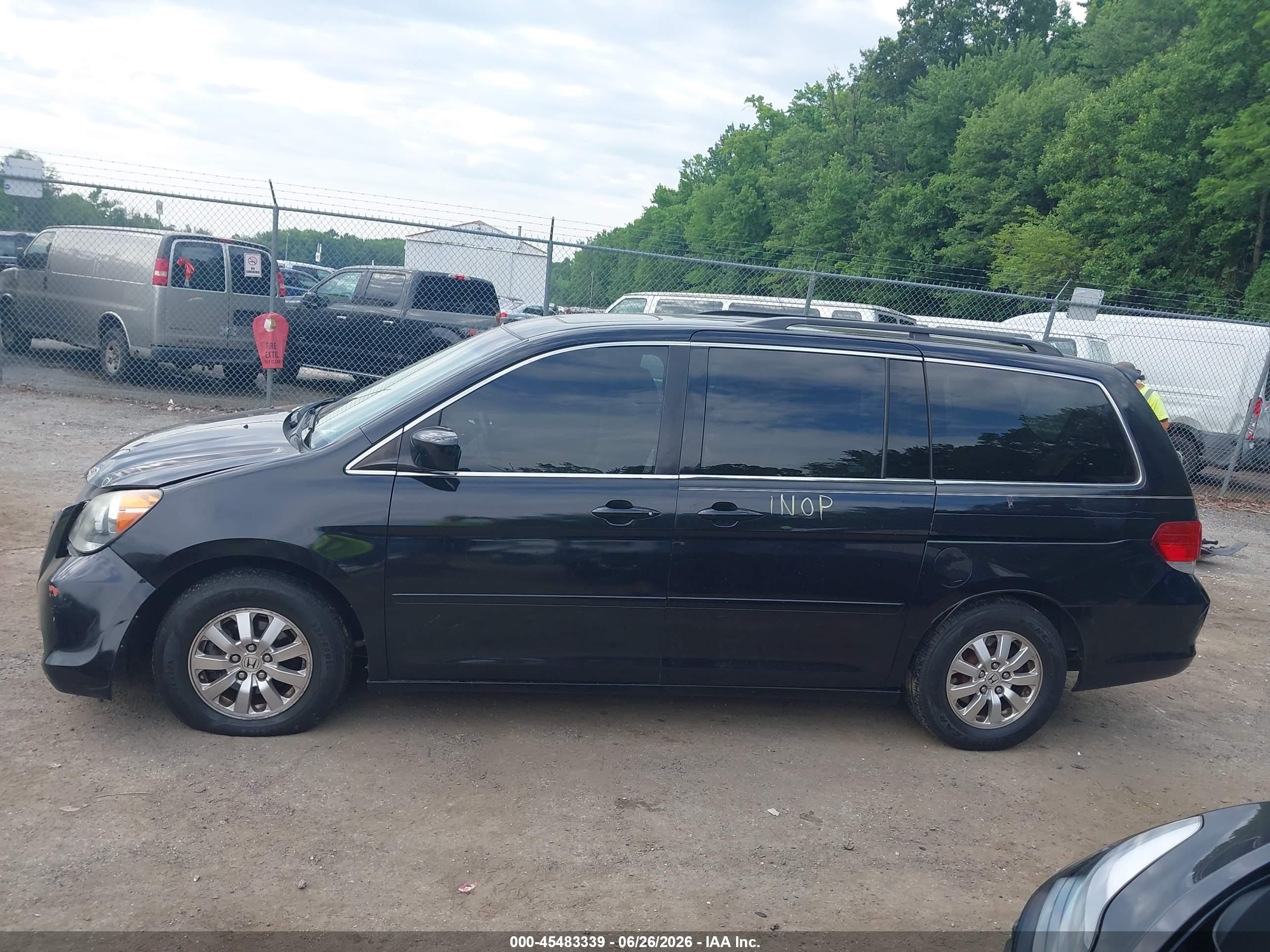2008 Honda Odyssey Ex-l Black vin: 5FNRL38628B113115
