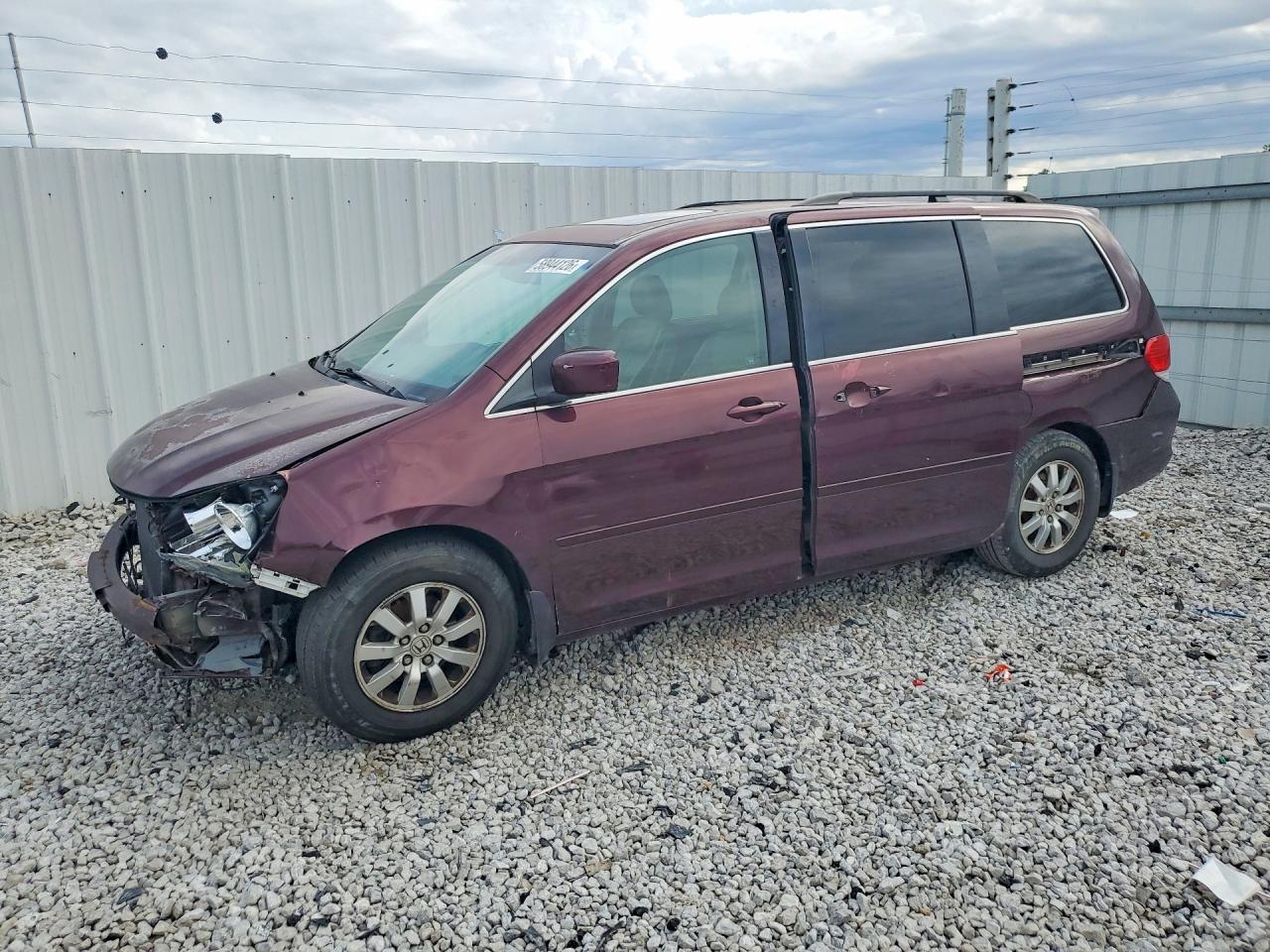 2008 Honda Odyssey Exl Burgundy vin: 5FNRL38628B400230