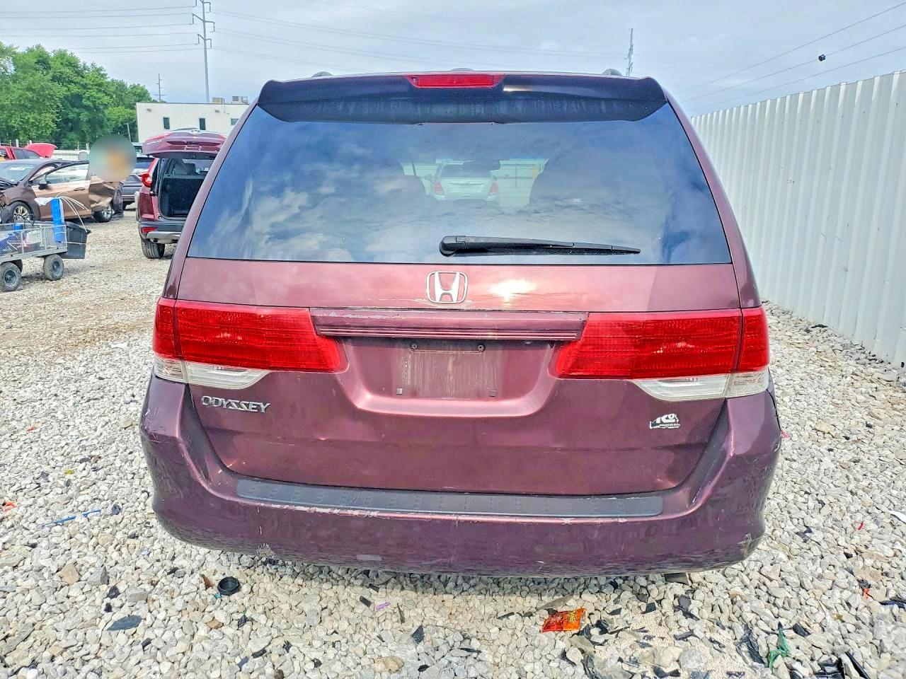 2008 Honda Odyssey Exl Burgundy vin: 5FNRL38628B400230