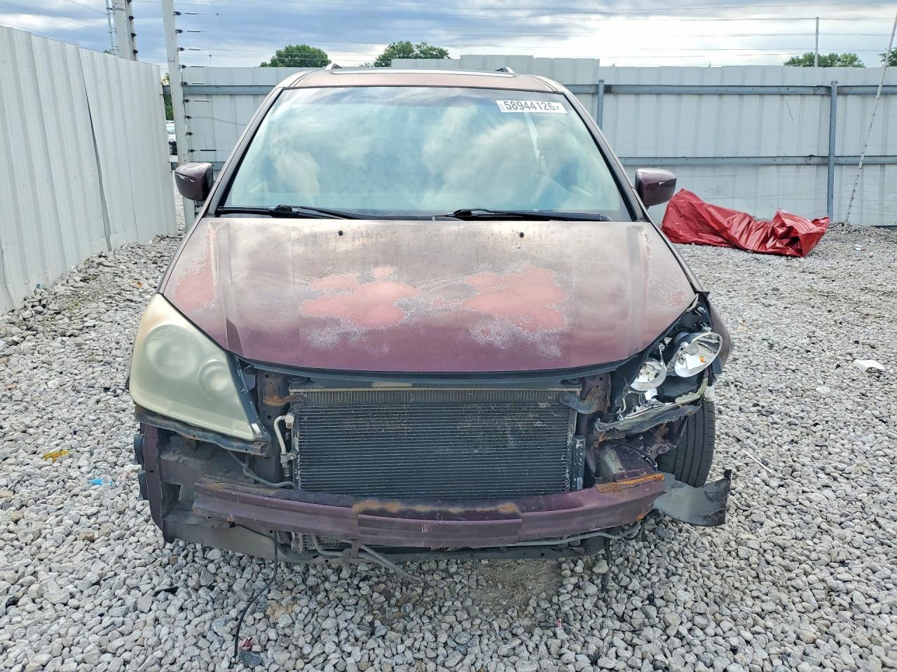 2008 Honda Odyssey Exl Burgundy vin: 5FNRL38628B400230