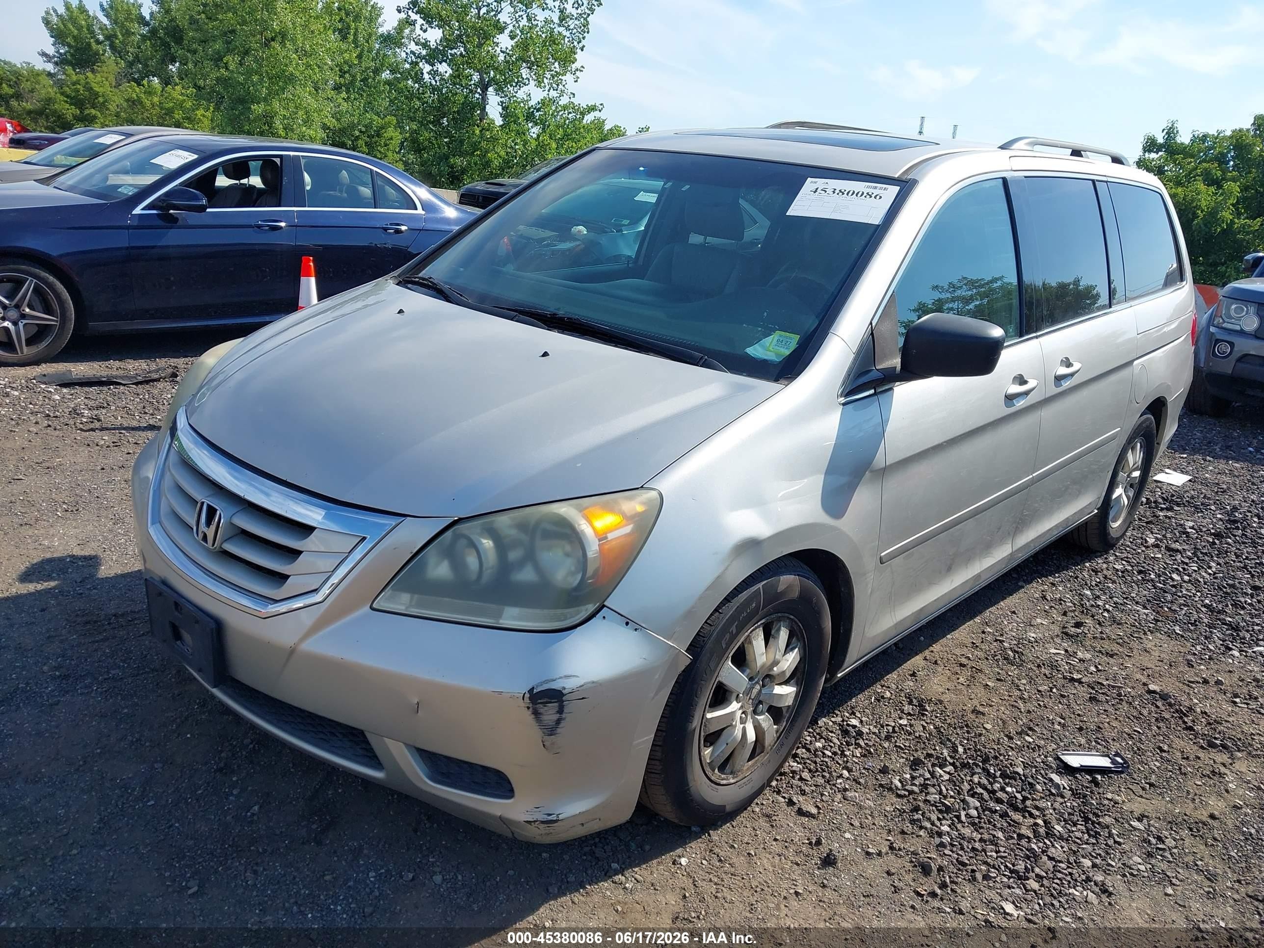 2008 Honda Odyssey Ex-l Silver vin: 5FNRL38628B409350