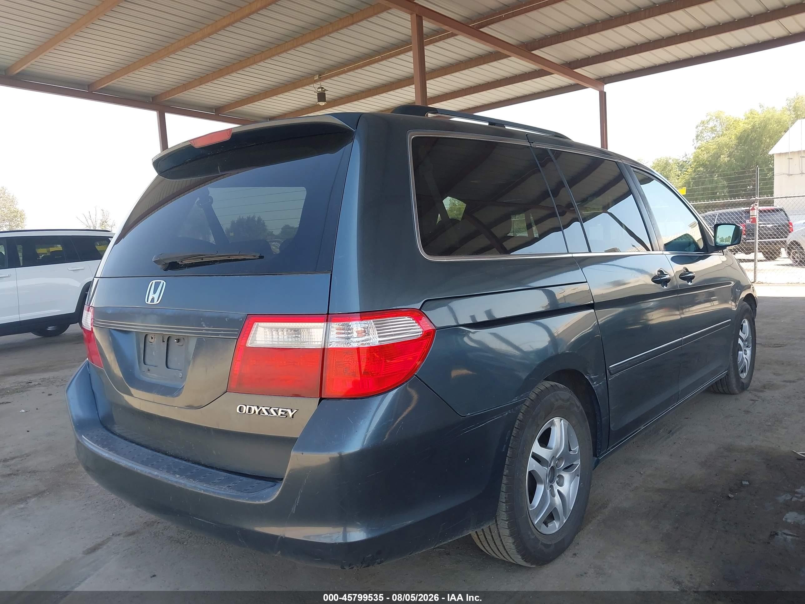 2005 Honda Odyssey Ex-l Navy vin: 5FNRL38635B042115