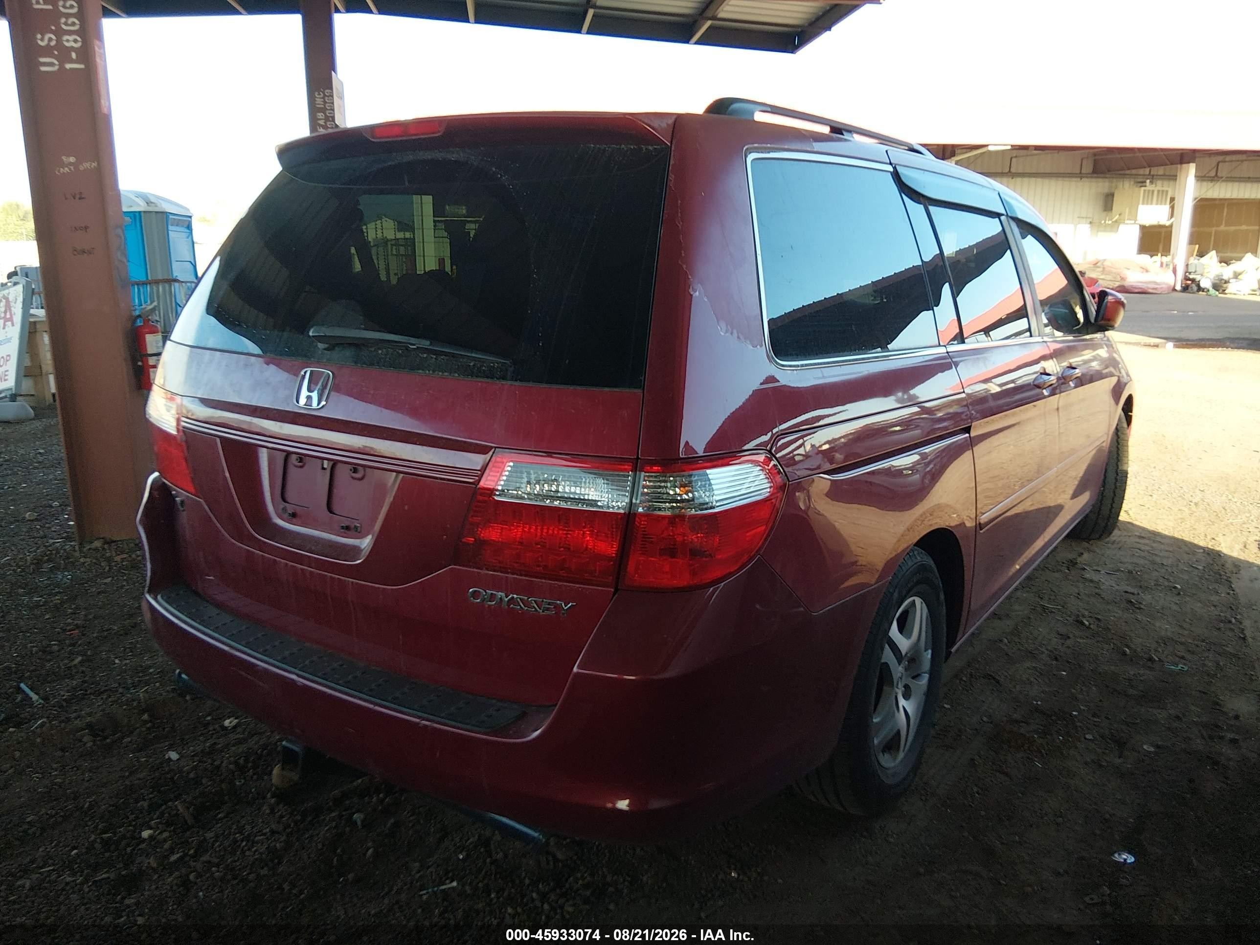 2005 Honda Odyssey Ex-l Maroon vin: 5FNRL38635B417405