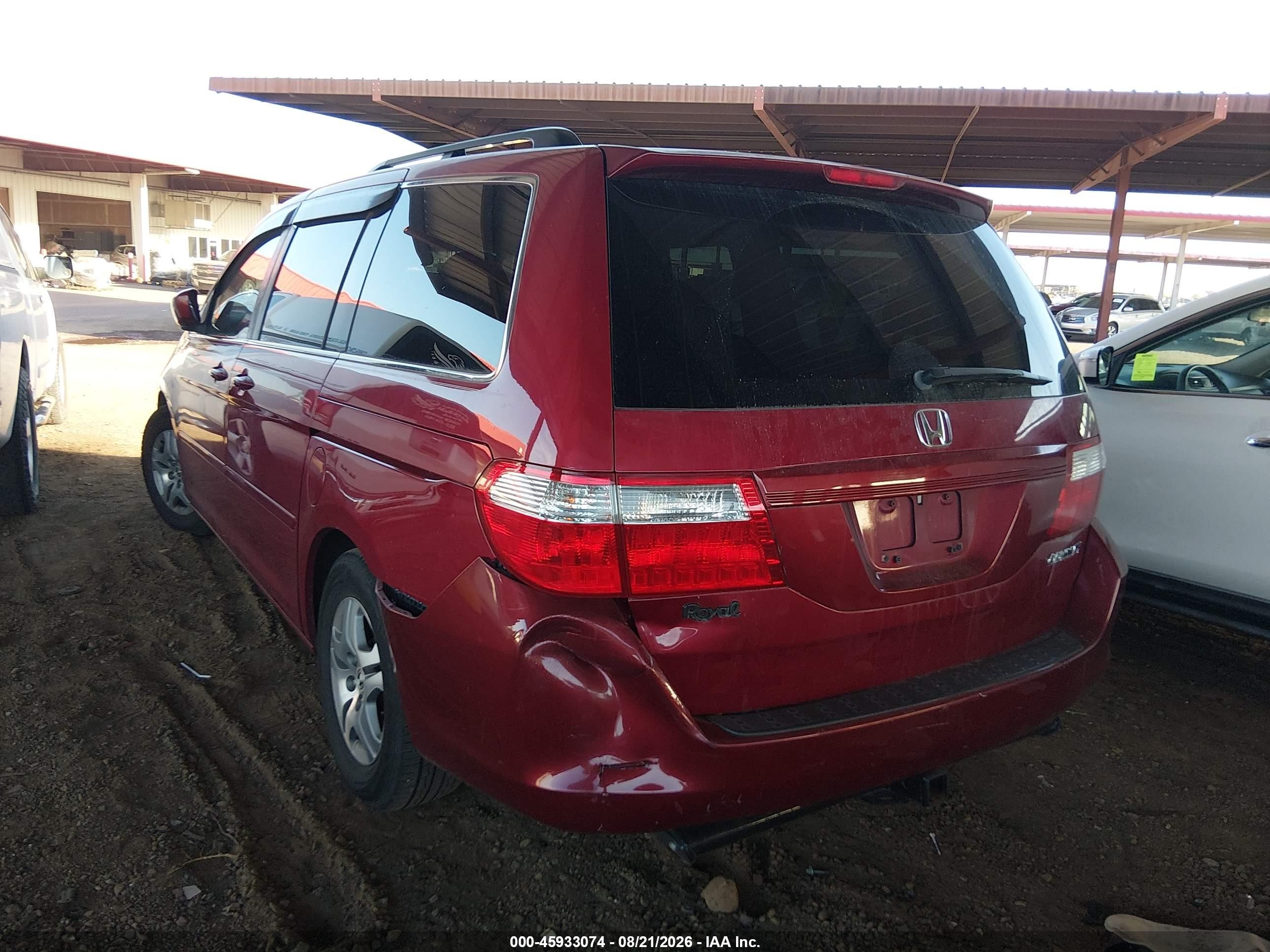 2005 Honda Odyssey Ex-l Maroon vin: 5FNRL38635B417405