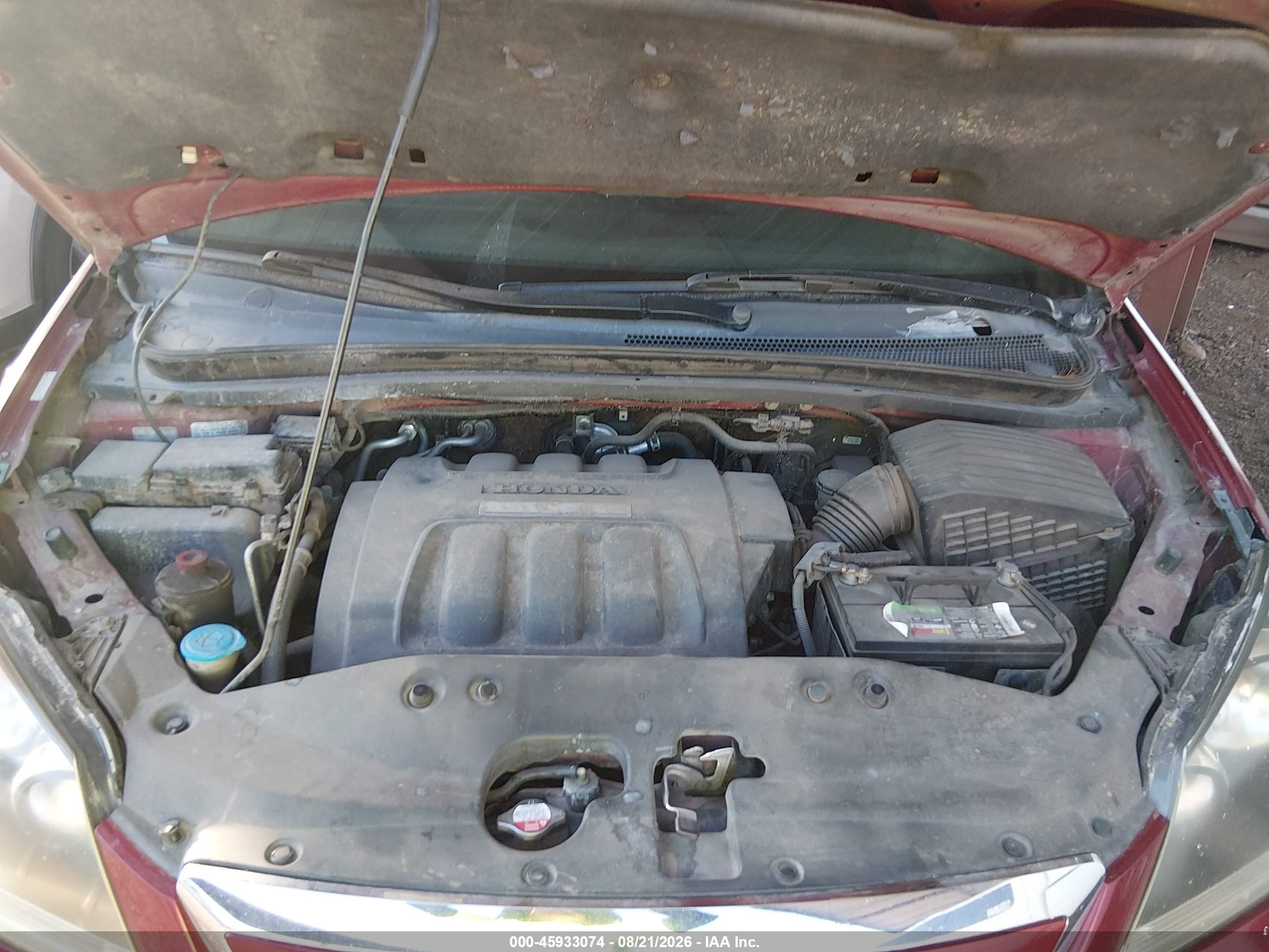 2005 Honda Odyssey Ex-l Maroon vin: 5FNRL38635B417405