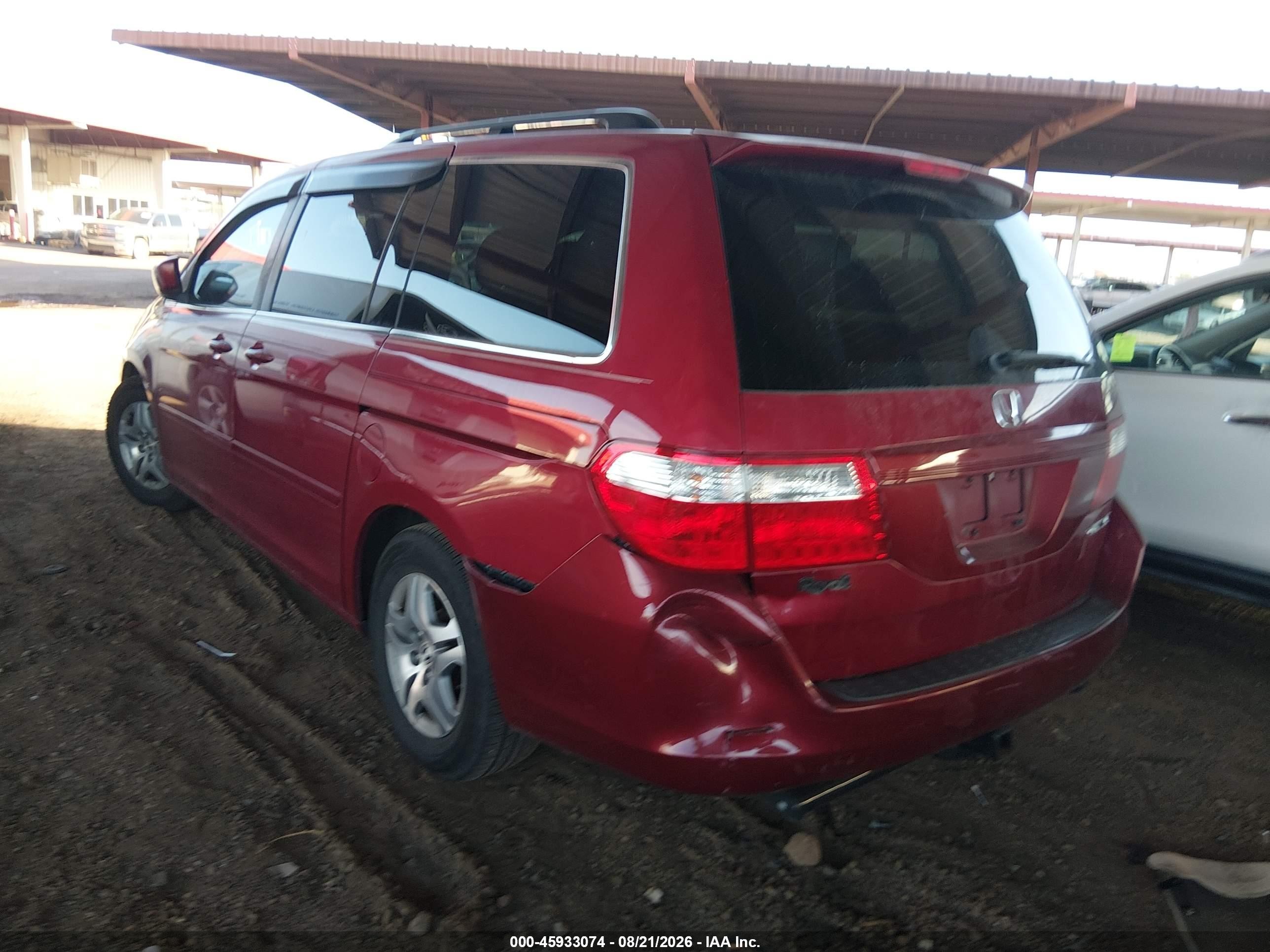 2005 Honda Odyssey Ex-l Maroon vin: 5FNRL38635B417405