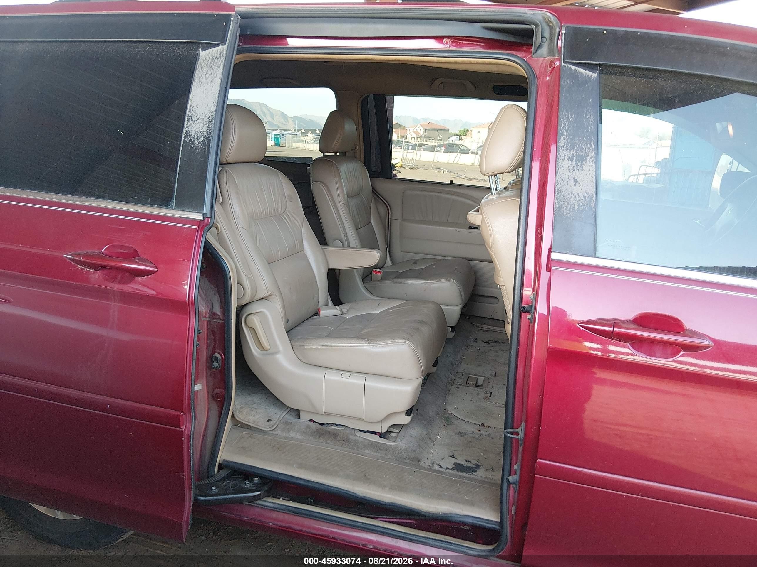 2005 Honda Odyssey Ex-l Maroon vin: 5FNRL38635B417405