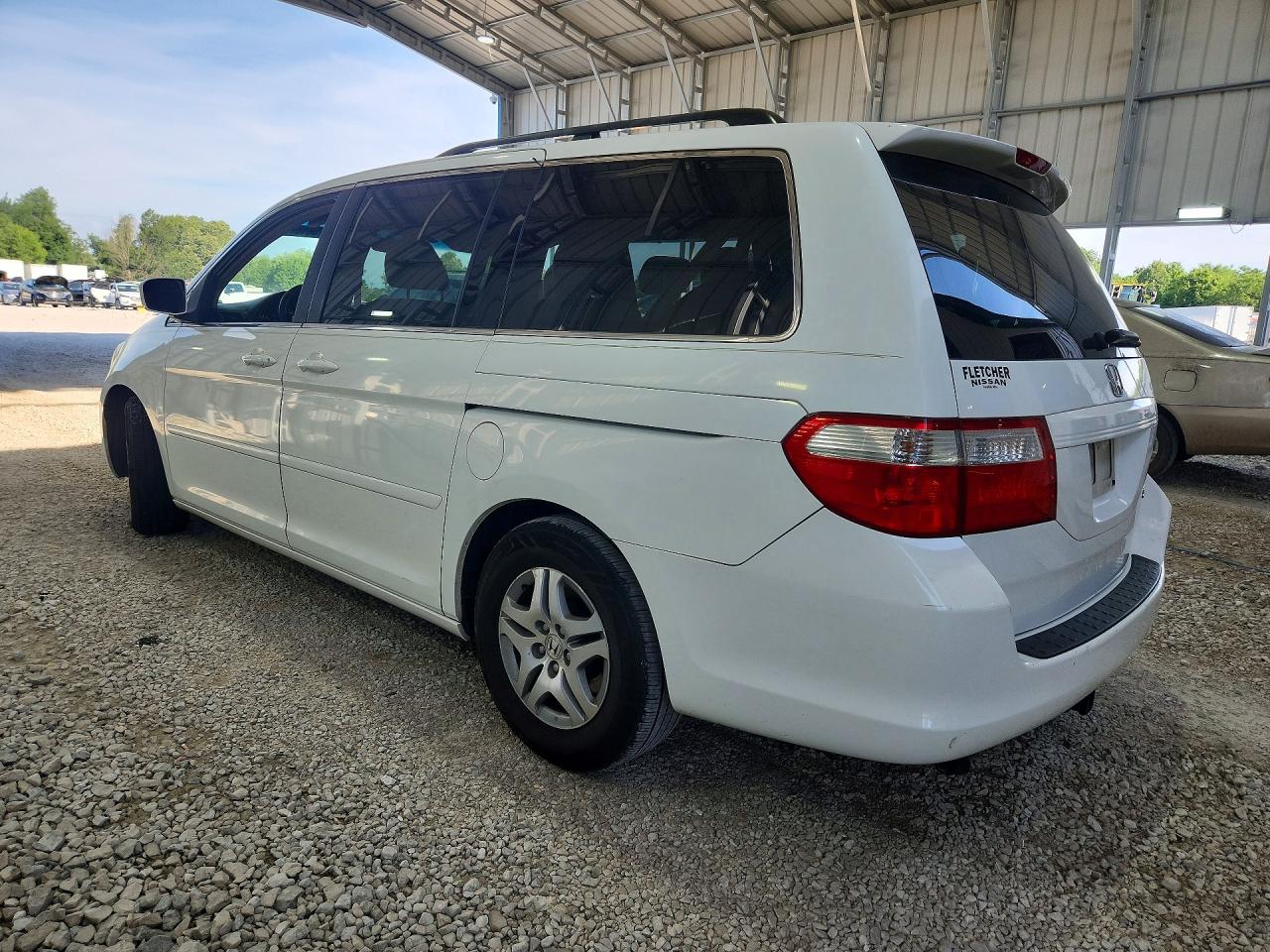 2005 Honda Odyssey Exl White vin: 5FNRL38635B424550