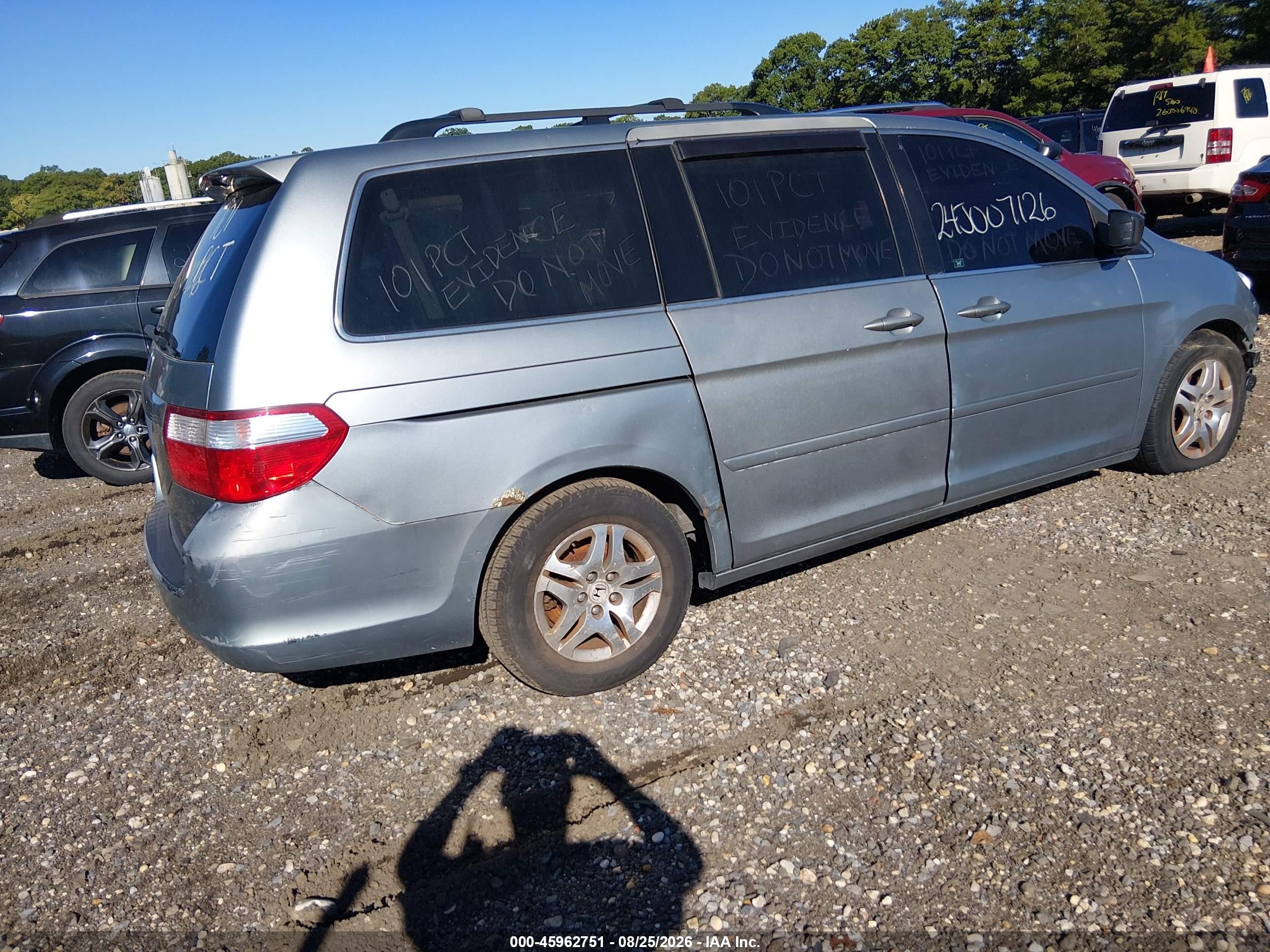 2006 Honda Odyssey Ex-l Light Blue vin: 5FNRL38636B033531