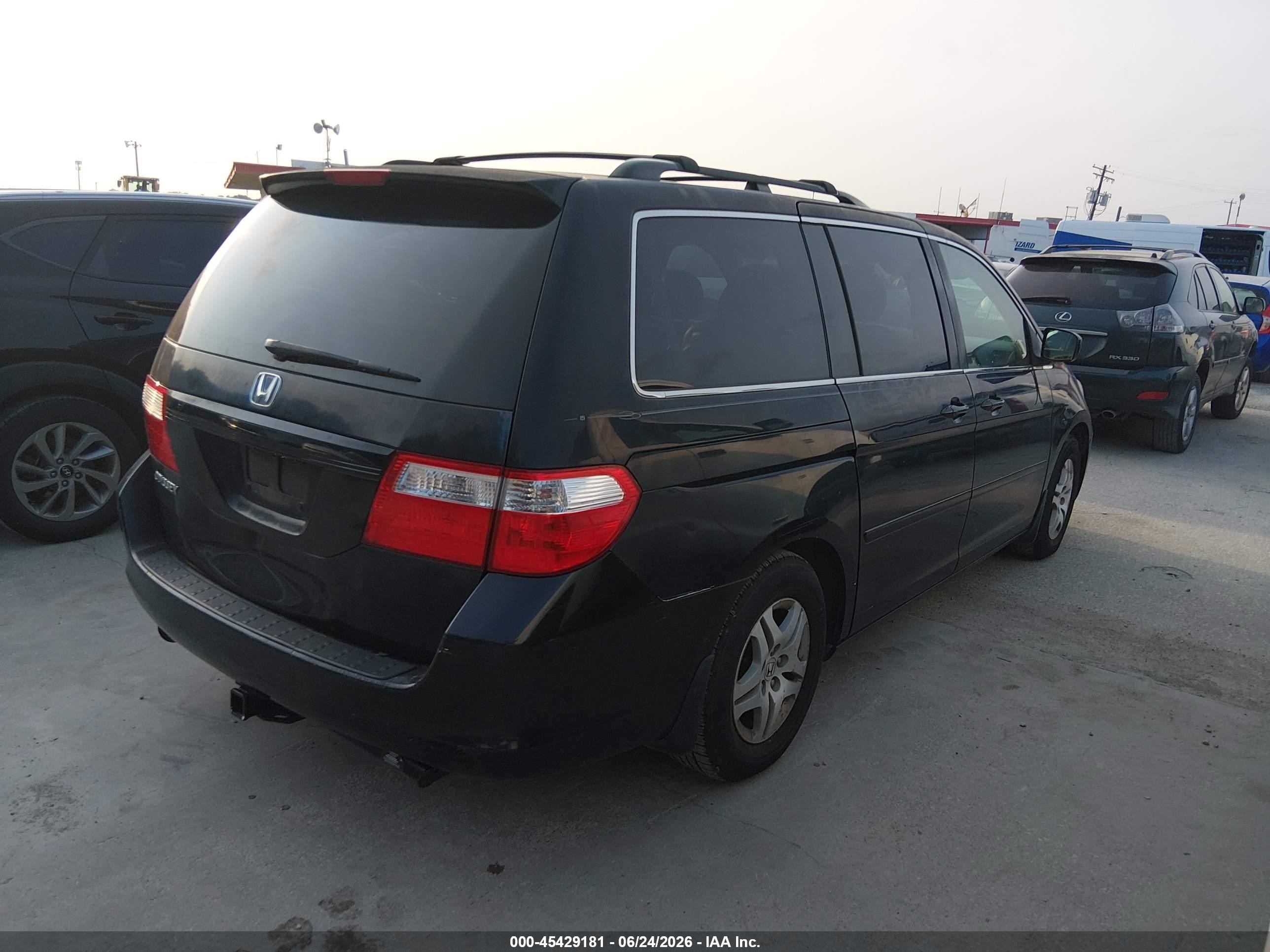 2006 Honda Odyssey Ex-l Black vin: 5FNRL38636B067324