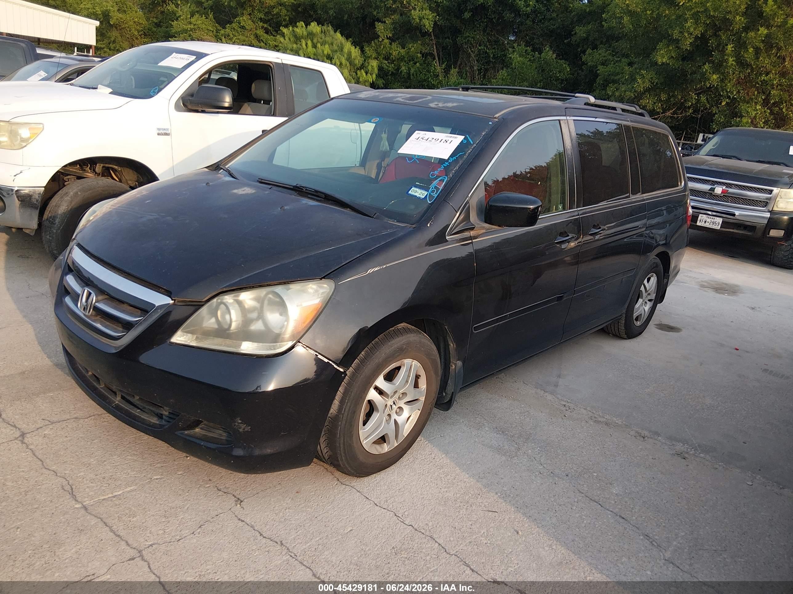 2006 Honda Odyssey Ex-l Black vin: 5FNRL38636B067324