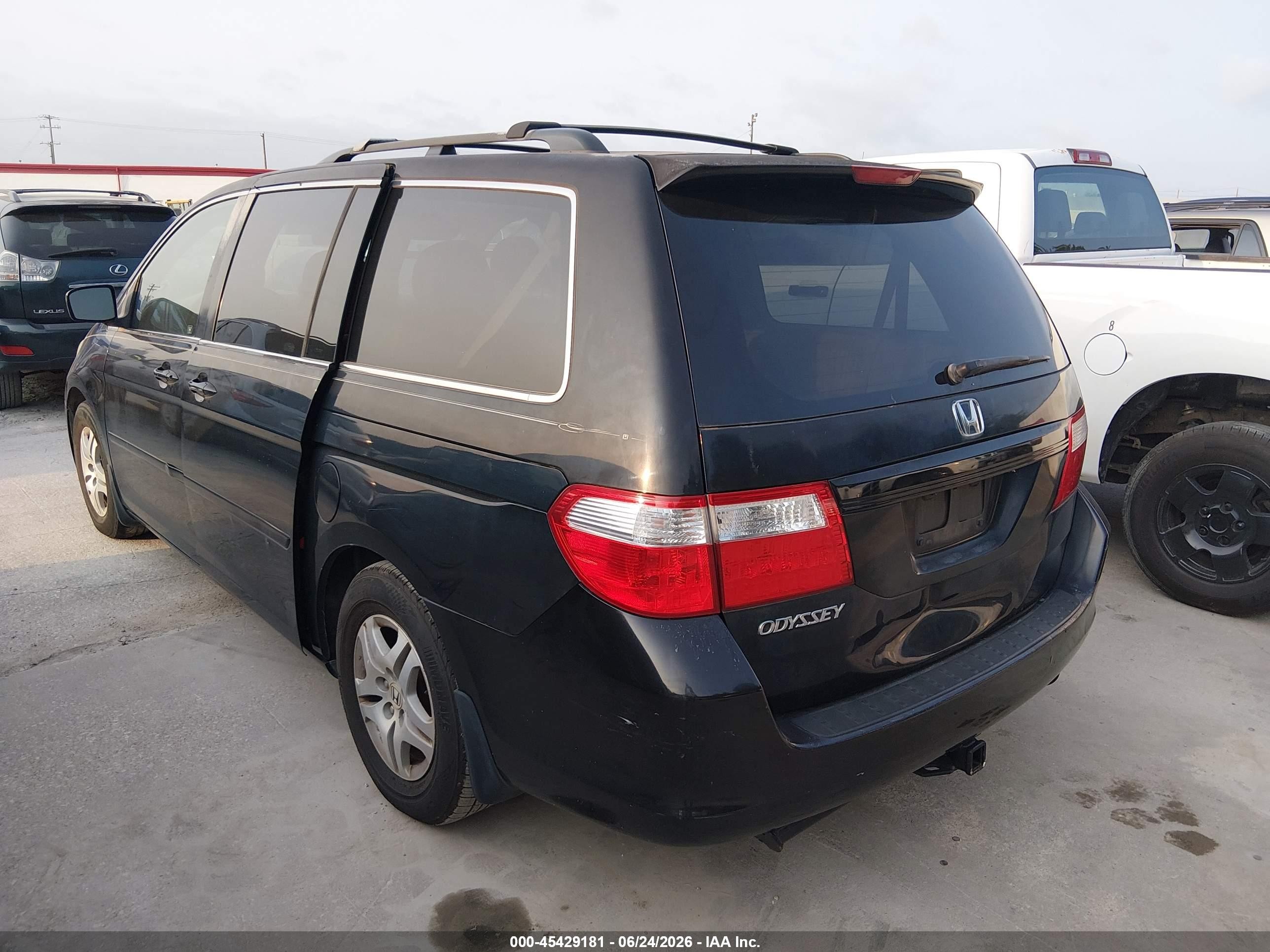 2006 Honda Odyssey Ex-l Black vin: 5FNRL38636B067324