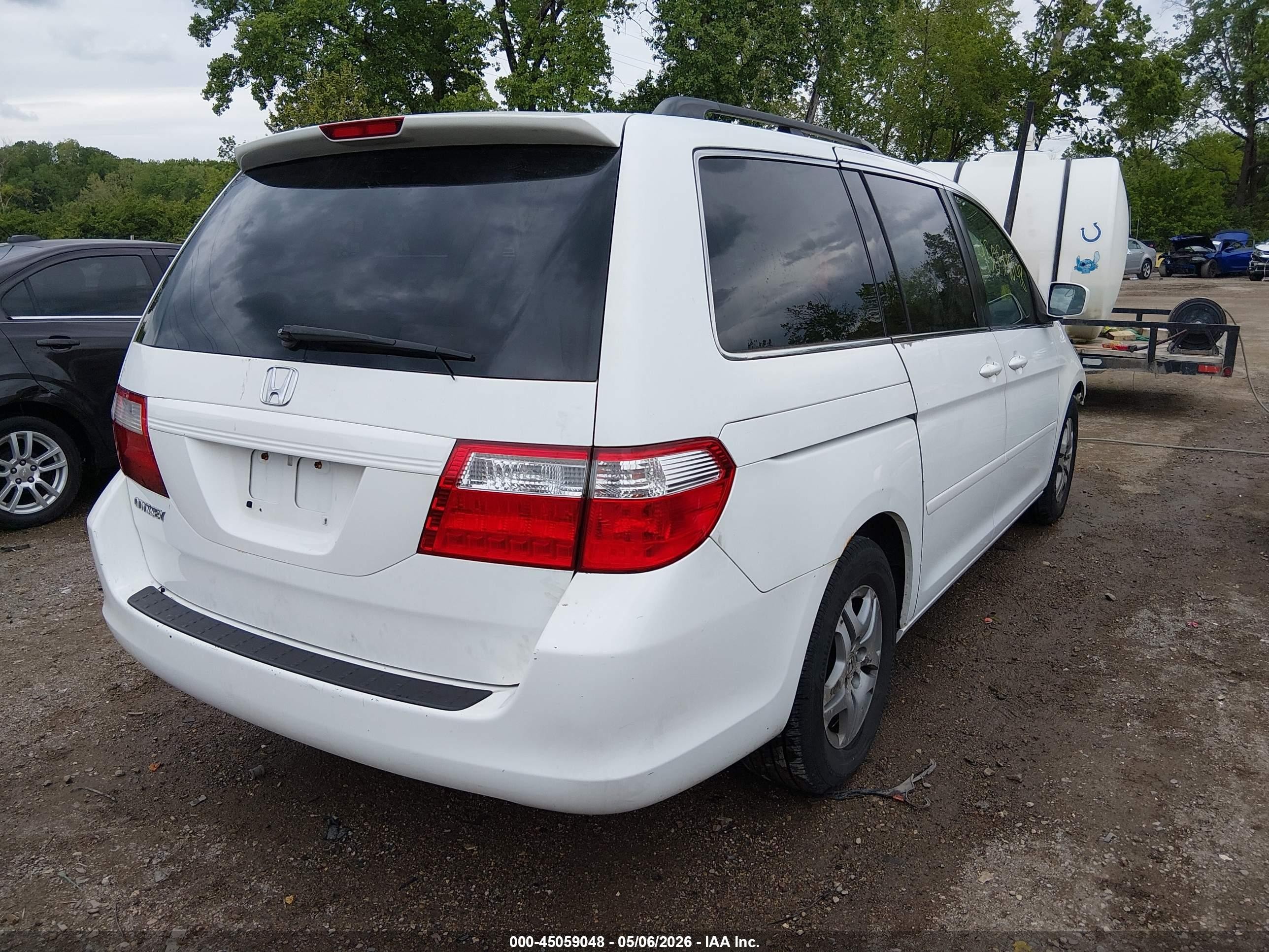 2006 Honda Odyssey Ex-l White vin: 5FNRL38636B402517