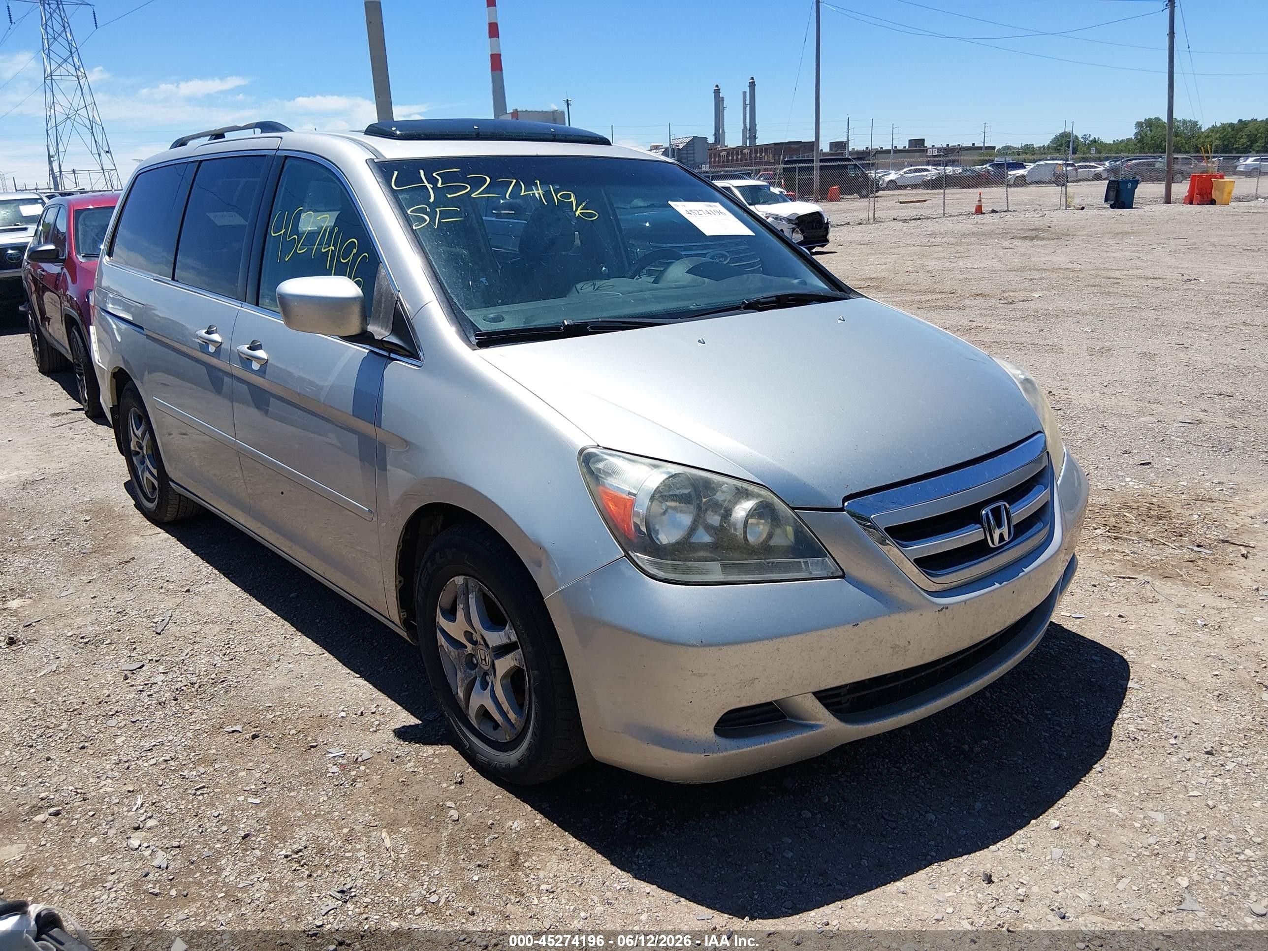 2006 Honda Odyssey Ex-l Серебряный vin: 5FNRL38636B457372