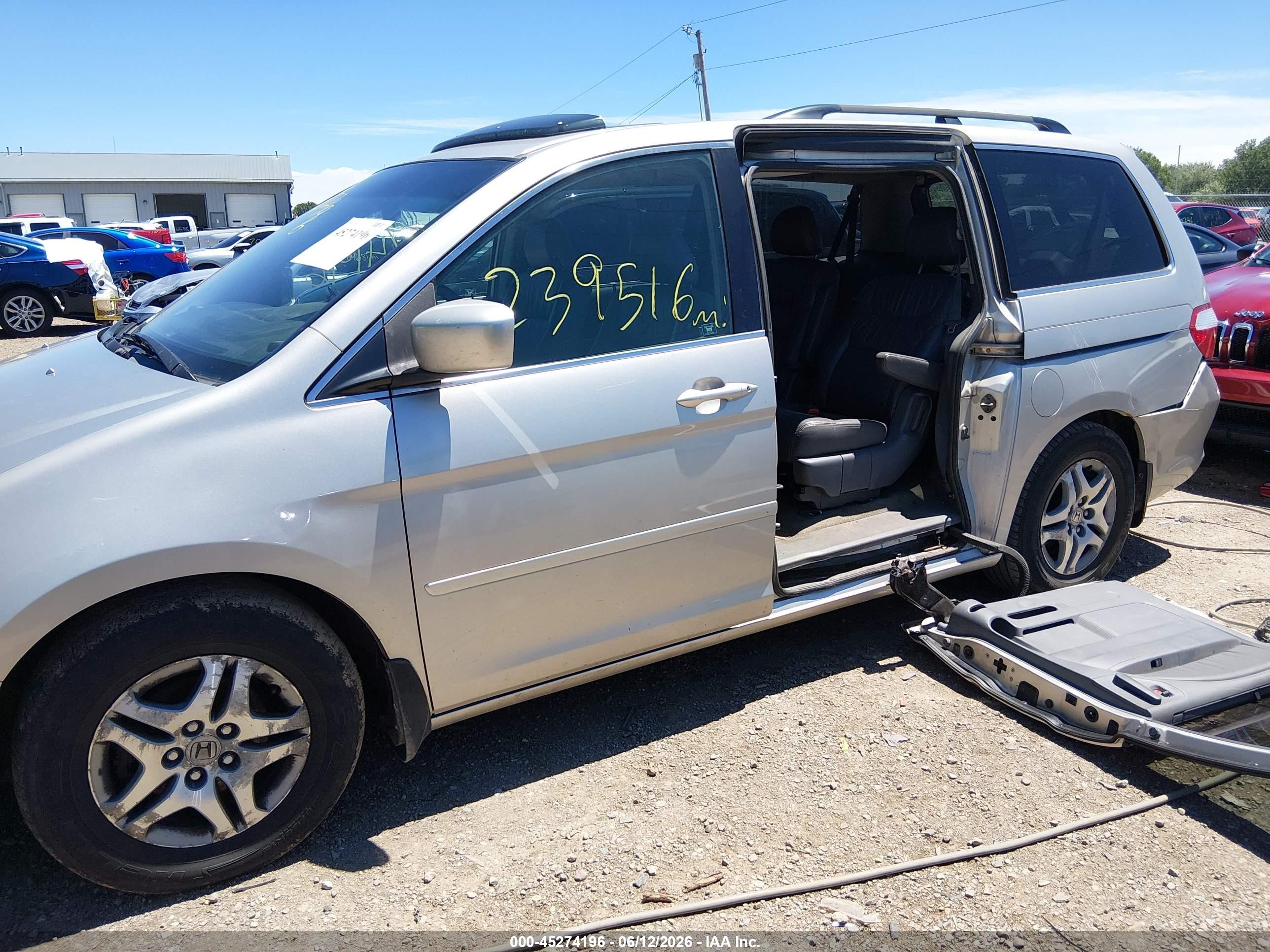2006 Honda Odyssey Ex-l Серебряный vin: 5FNRL38636B457372
