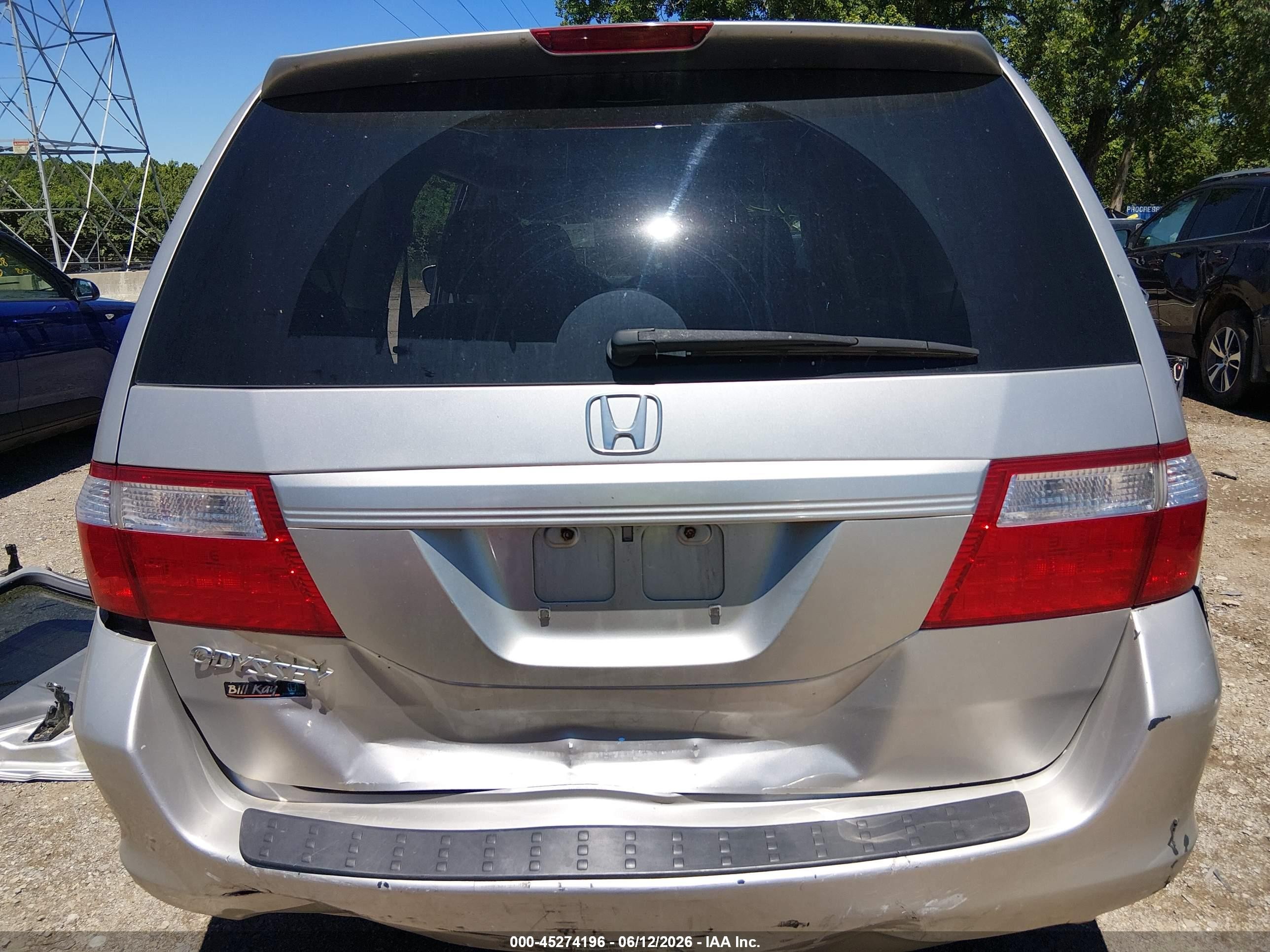 2006 Honda Odyssey Ex-l Серебряный vin: 5FNRL38636B457372