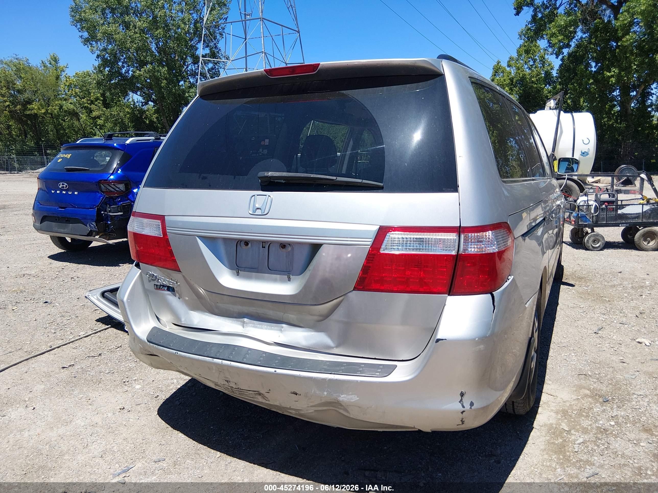 2006 Honda Odyssey Ex-l Серебряный vin: 5FNRL38636B457372