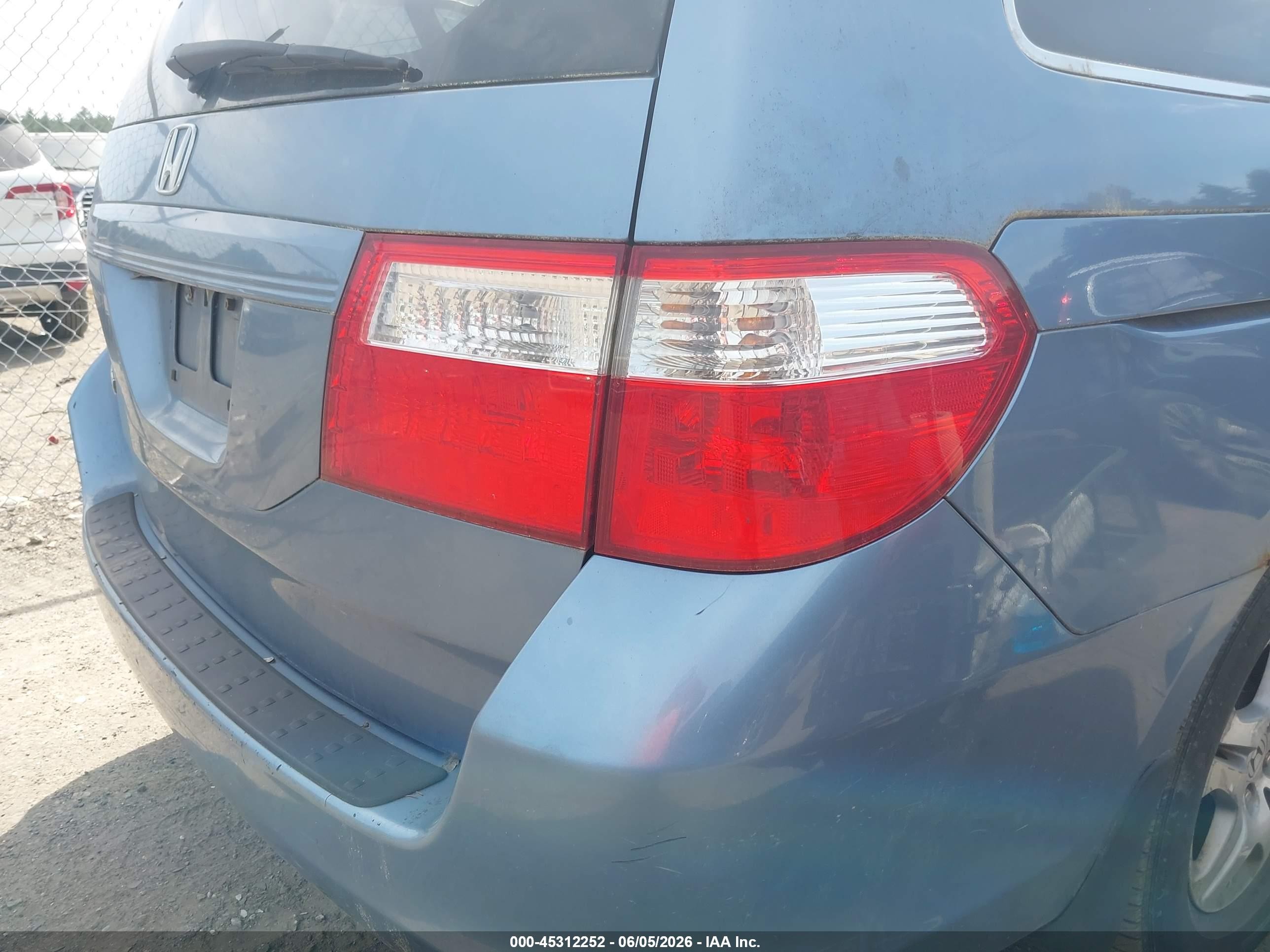 2007 Honda Odyssey Ex-l Light Blue vin: 5FNRL38637B001518