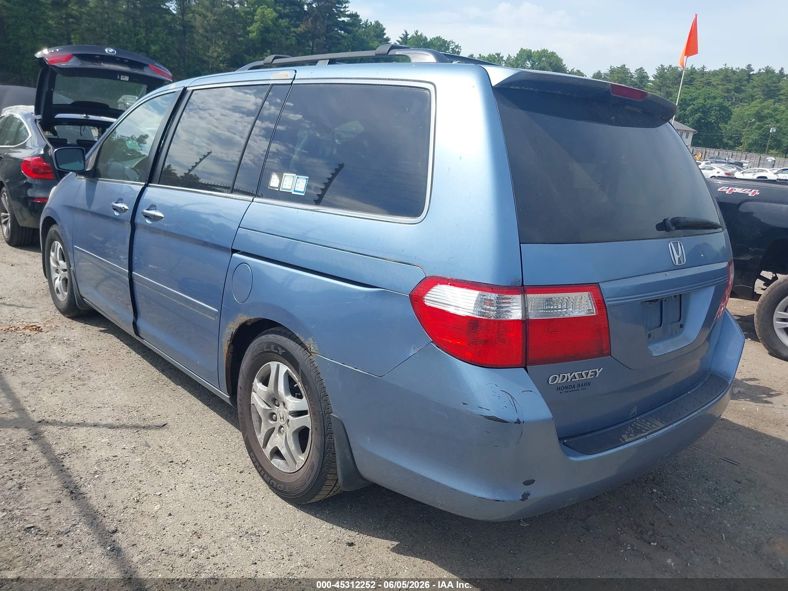 2007 Honda Odyssey Ex-l Light Blue vin: 5FNRL38637B001518