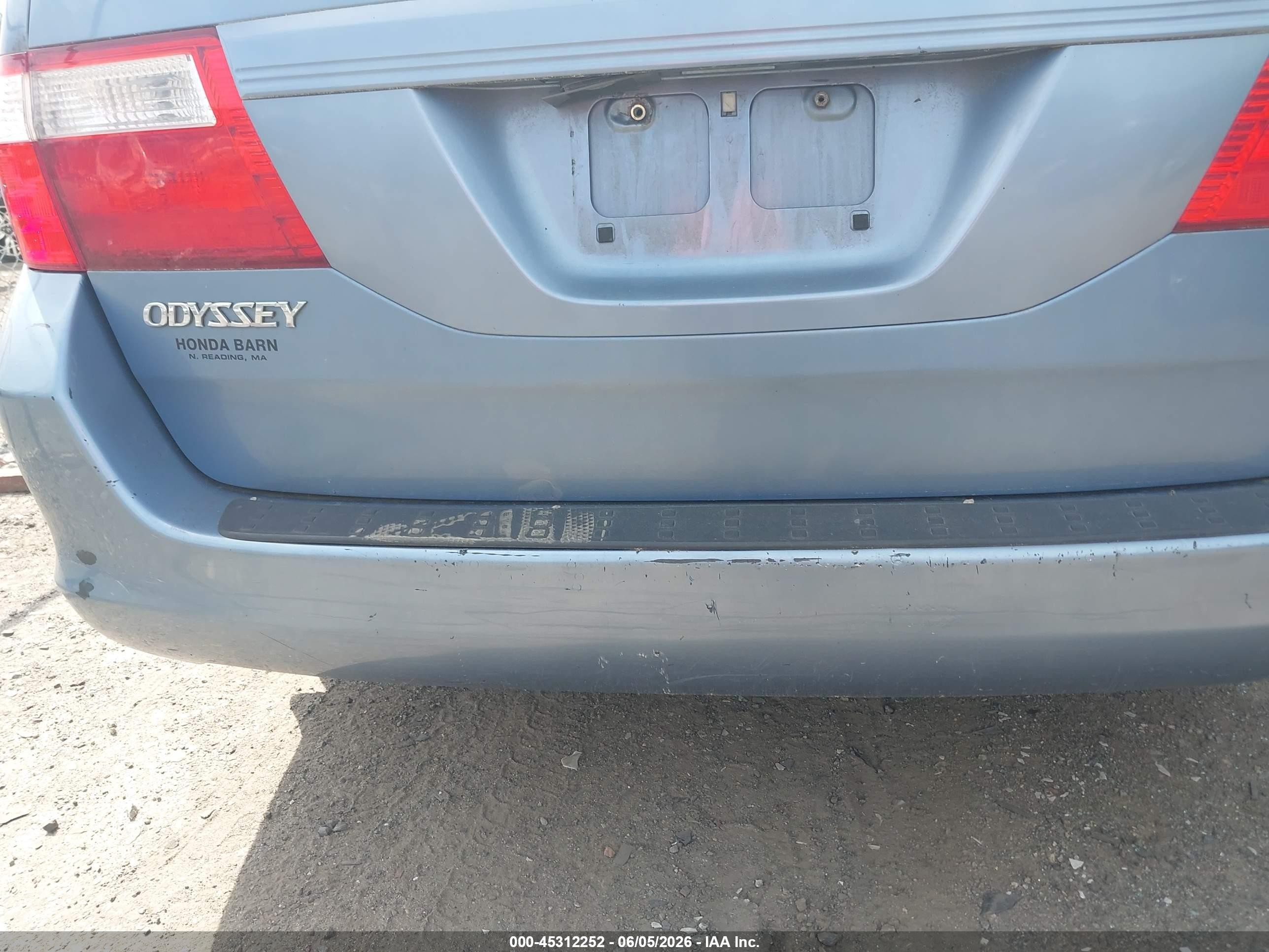 2007 Honda Odyssey Ex-l Light Blue vin: 5FNRL38637B001518