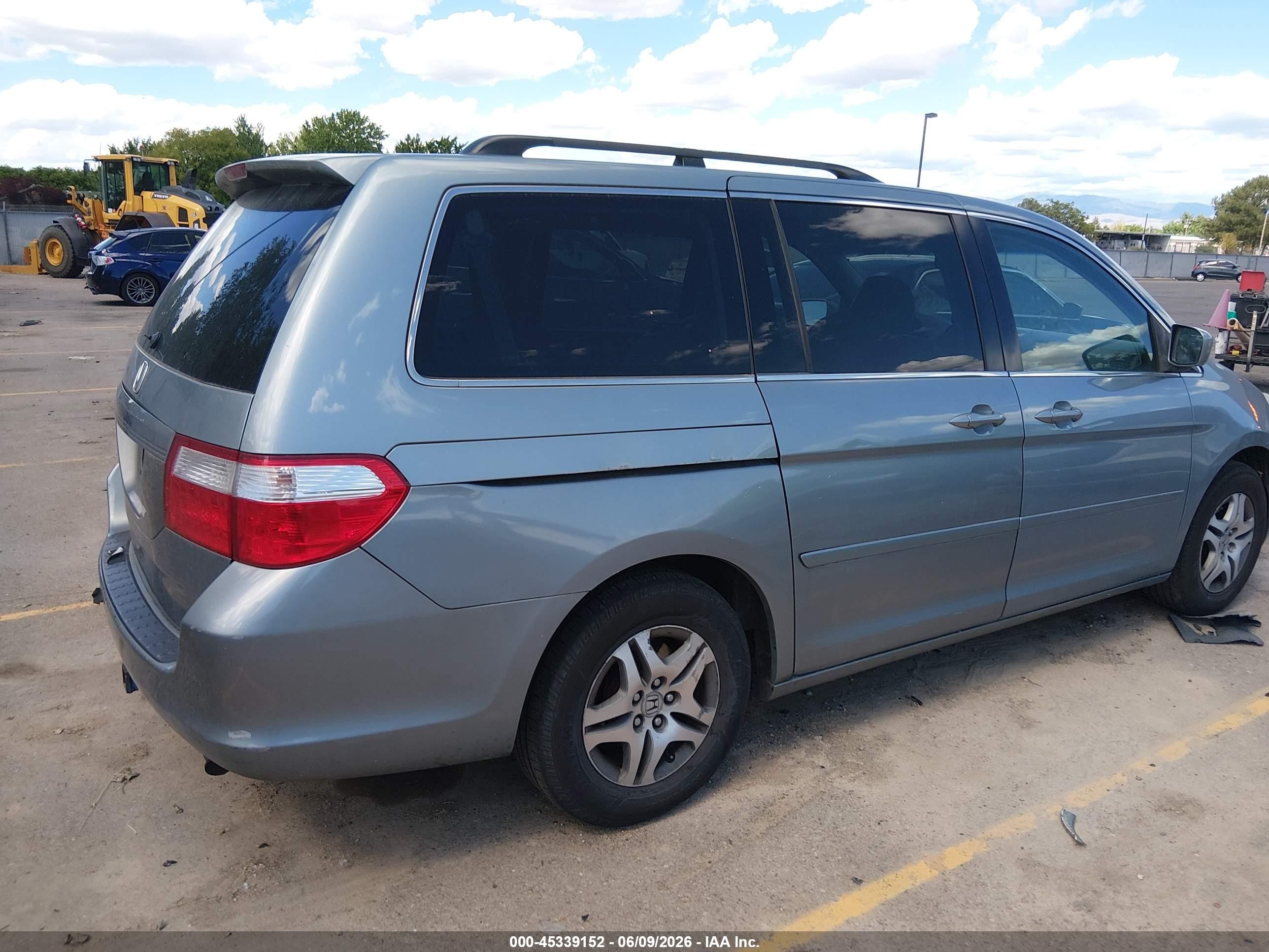 2007 Honda Odyssey Ex-l Синий vin: 5FNRL38637B011921