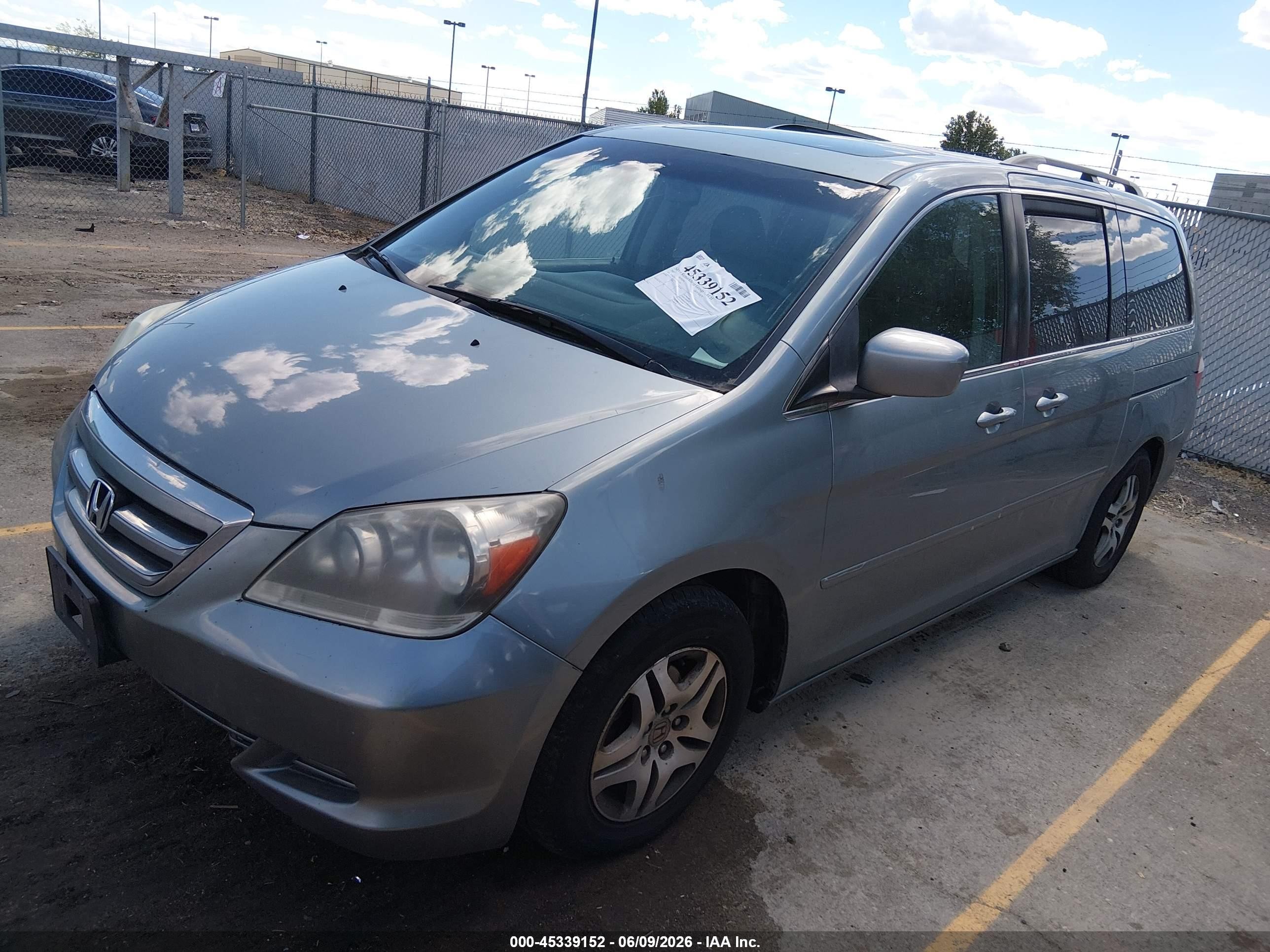 2007 Honda Odyssey Ex-l Синий vin: 5FNRL38637B011921