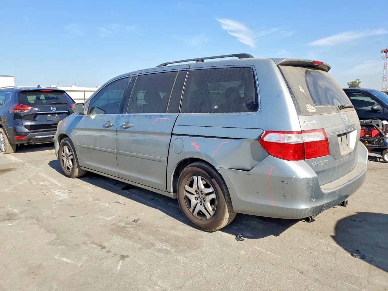 2007 Honda Odyssey Exl Silver vin: 5FNRL38637B044580
